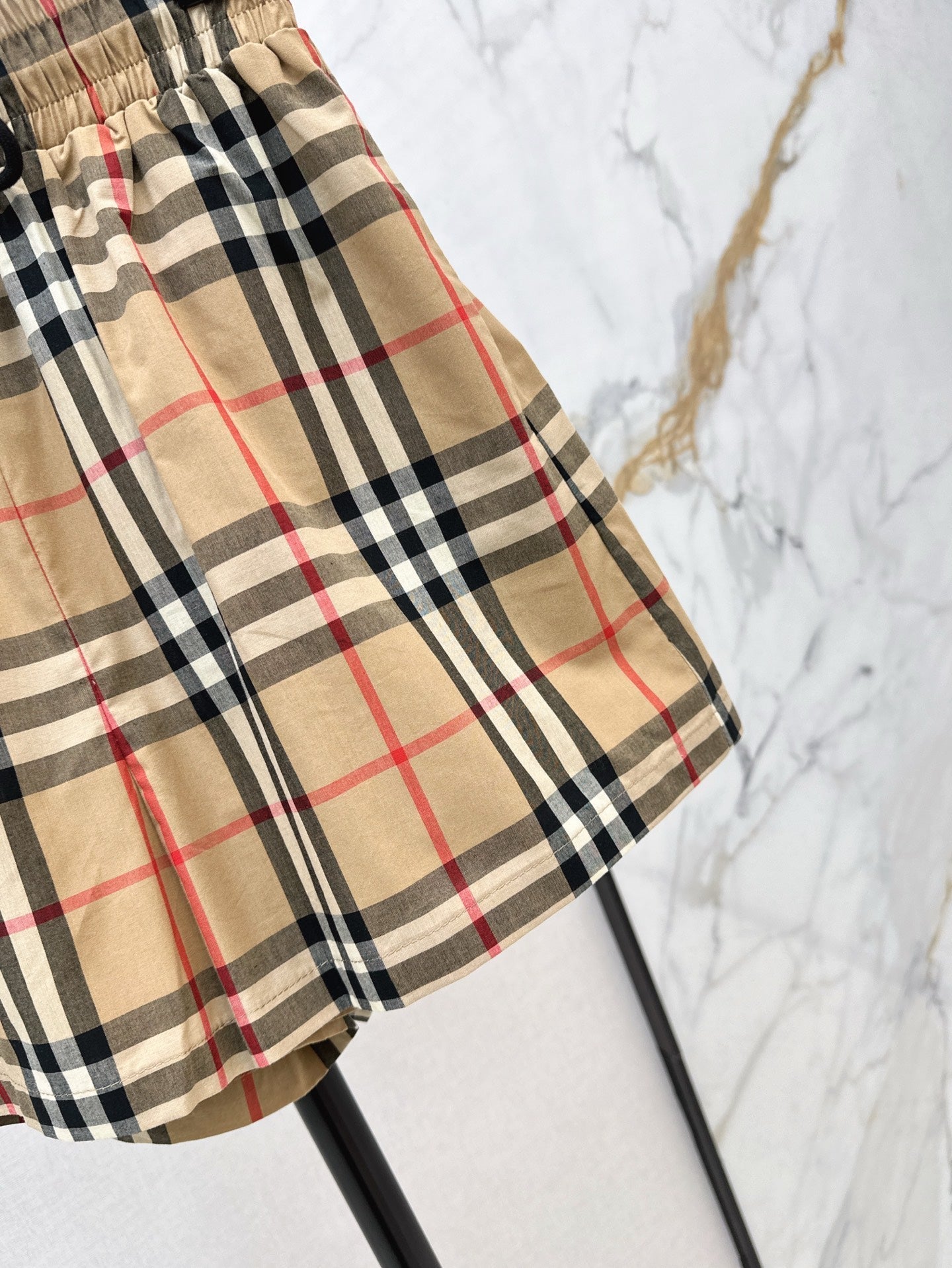 Bur* 25ss check shorts