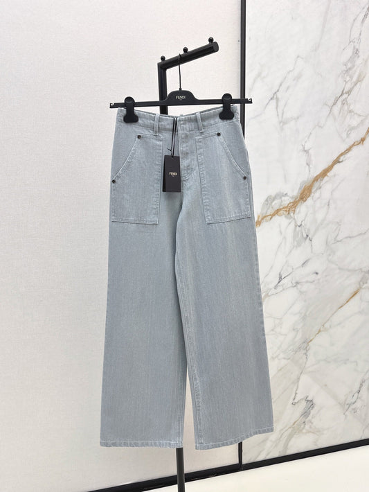 Fd* 25ss wide leg denim pants