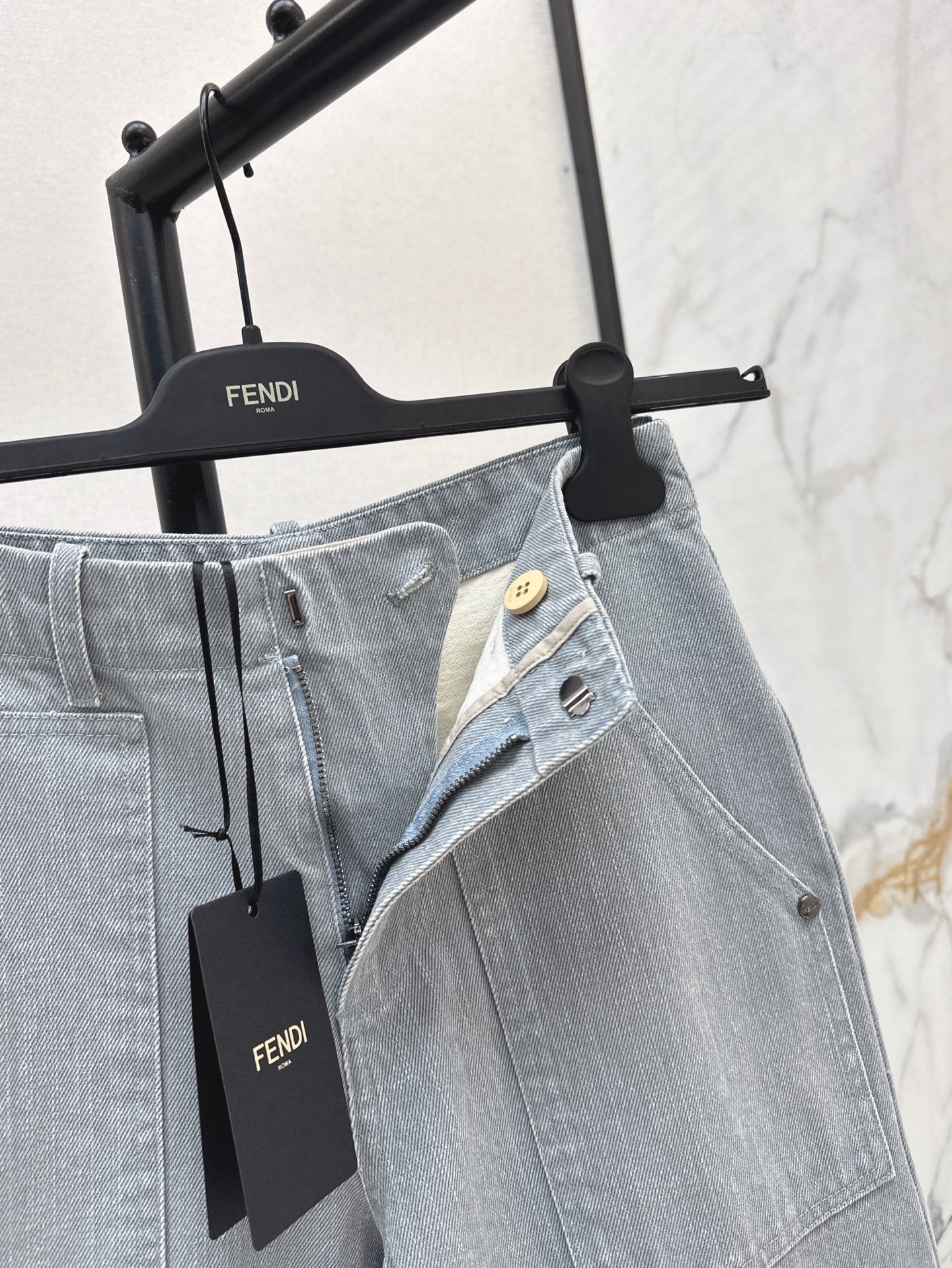 Fd* 25ss wide leg denim pants