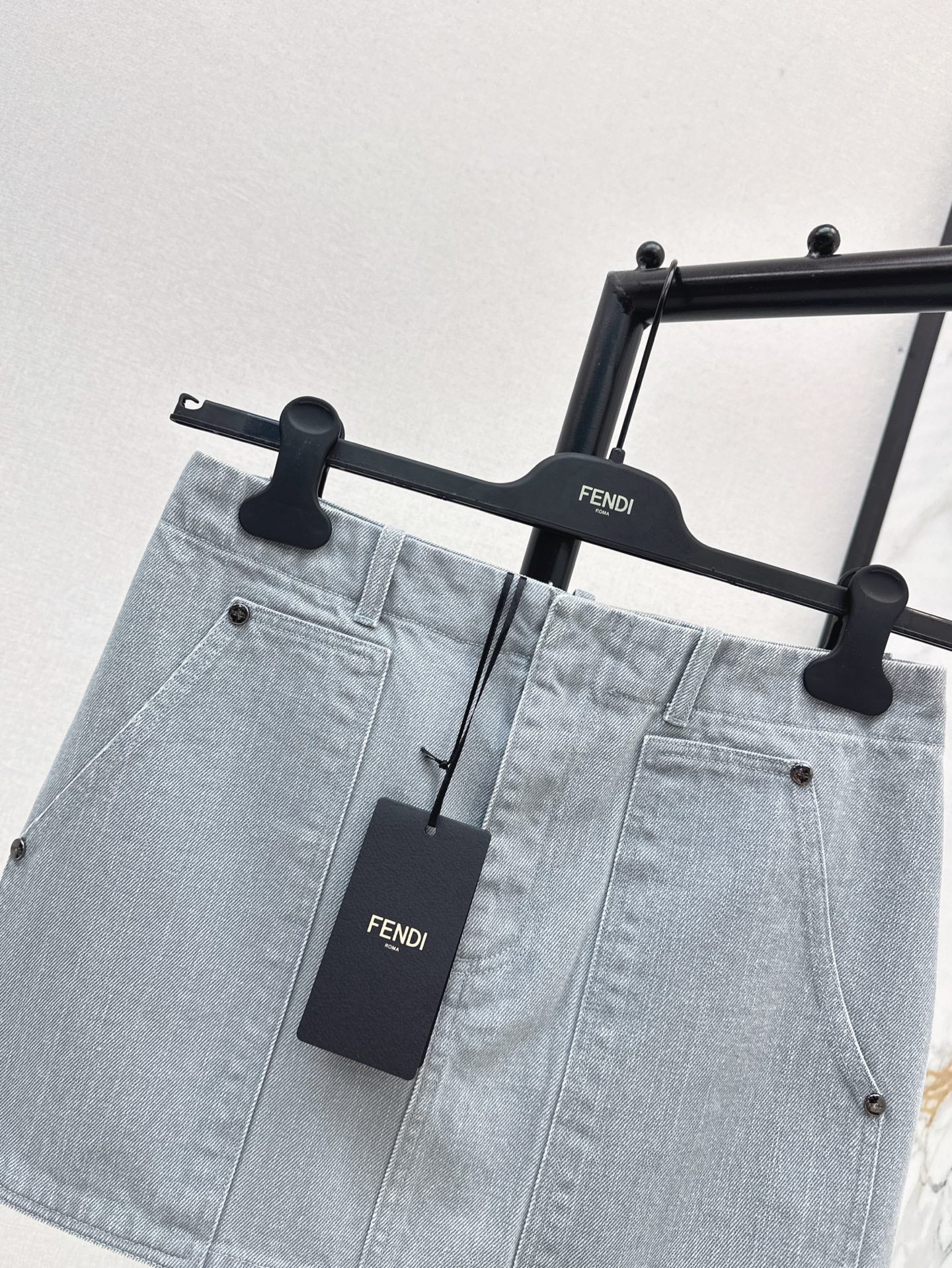 Fd* 25ss large pocket demin mini skirt