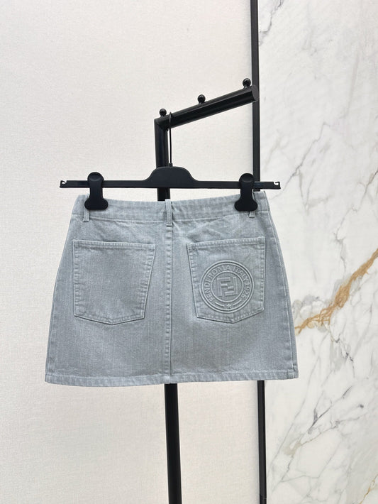 Fd* 25ss large pocket demin mini skirt