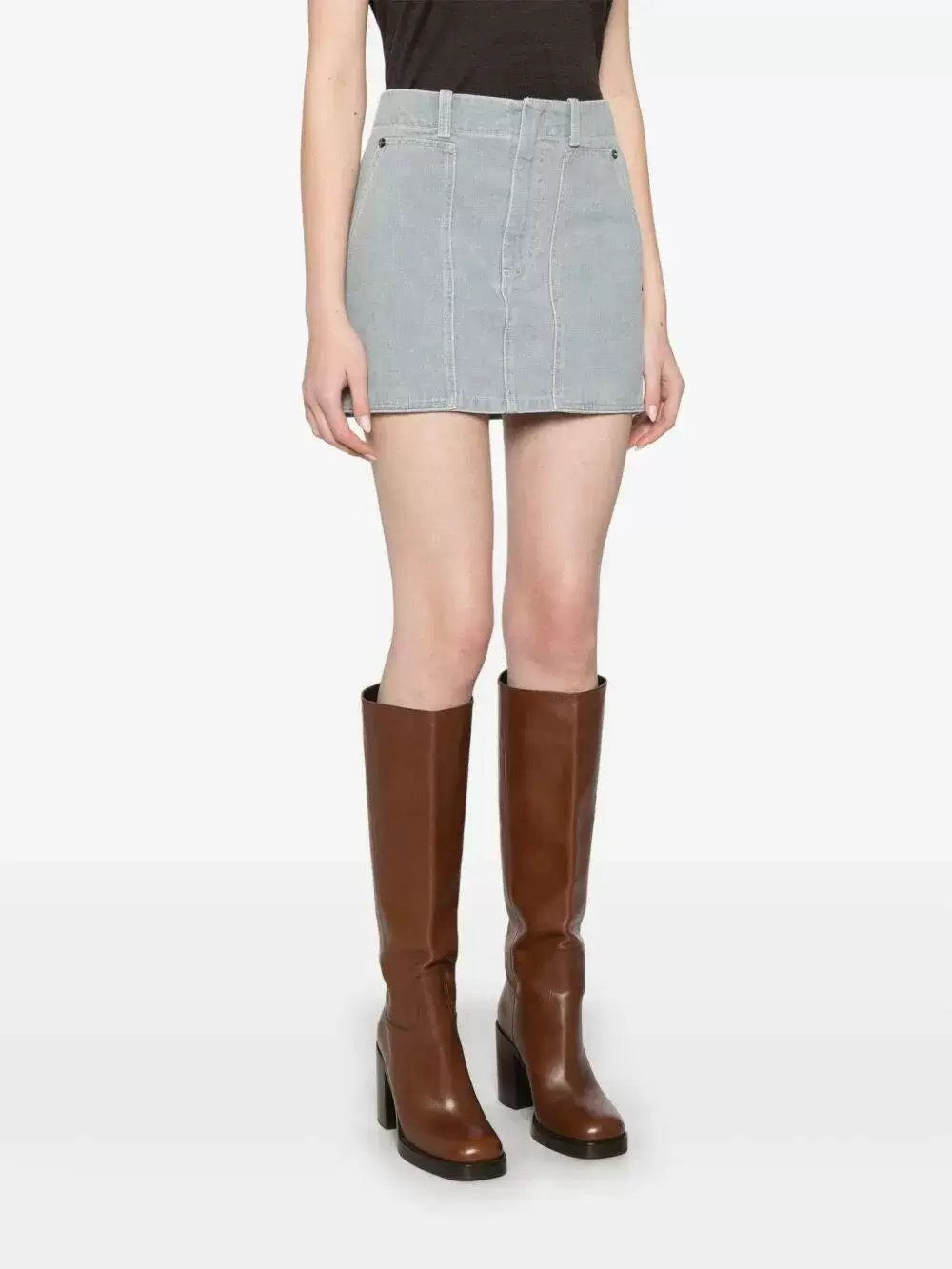 Fd* 25ss large pocket demin mini skirt