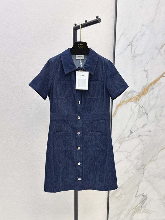 C*nel 25ss button-up denim dress