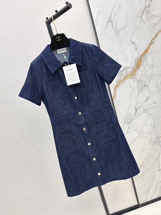 C*nel 25ss button-up denim dress