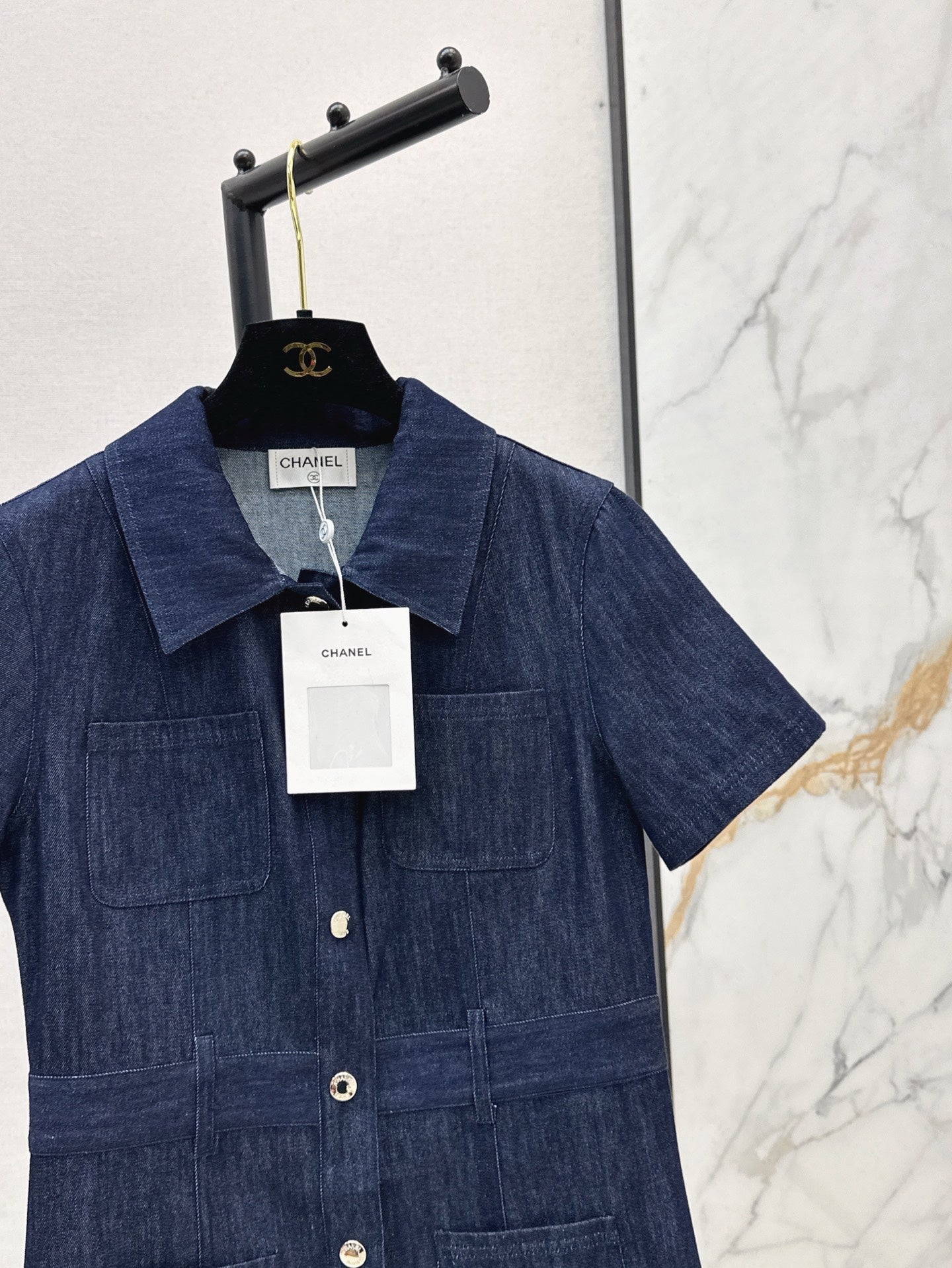 C*nel 25ss button-up denim dress