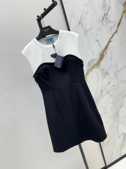 Pra* 25ss two-tone mini dress