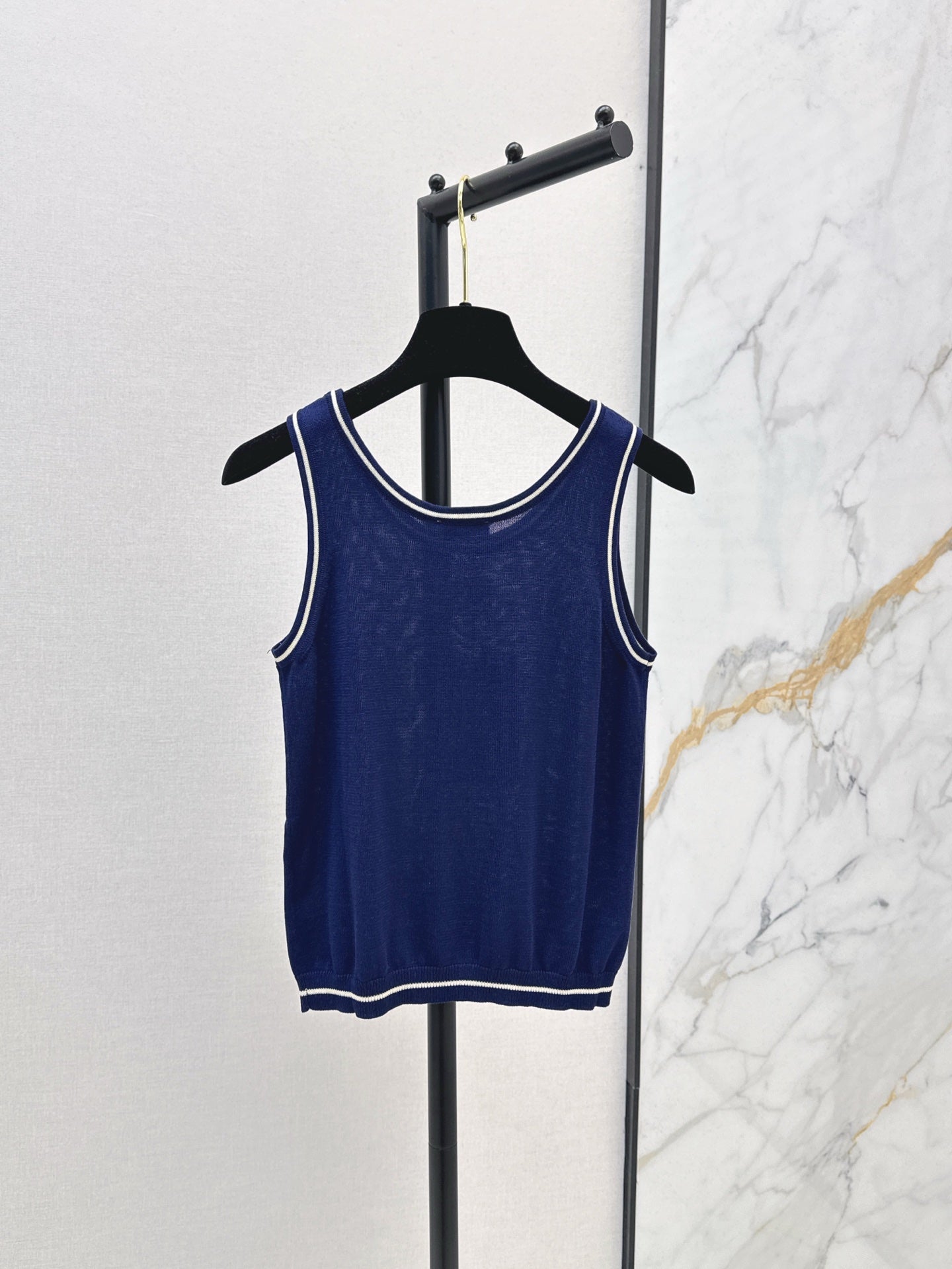 C*nel 25ss logo jacquard knitted vest