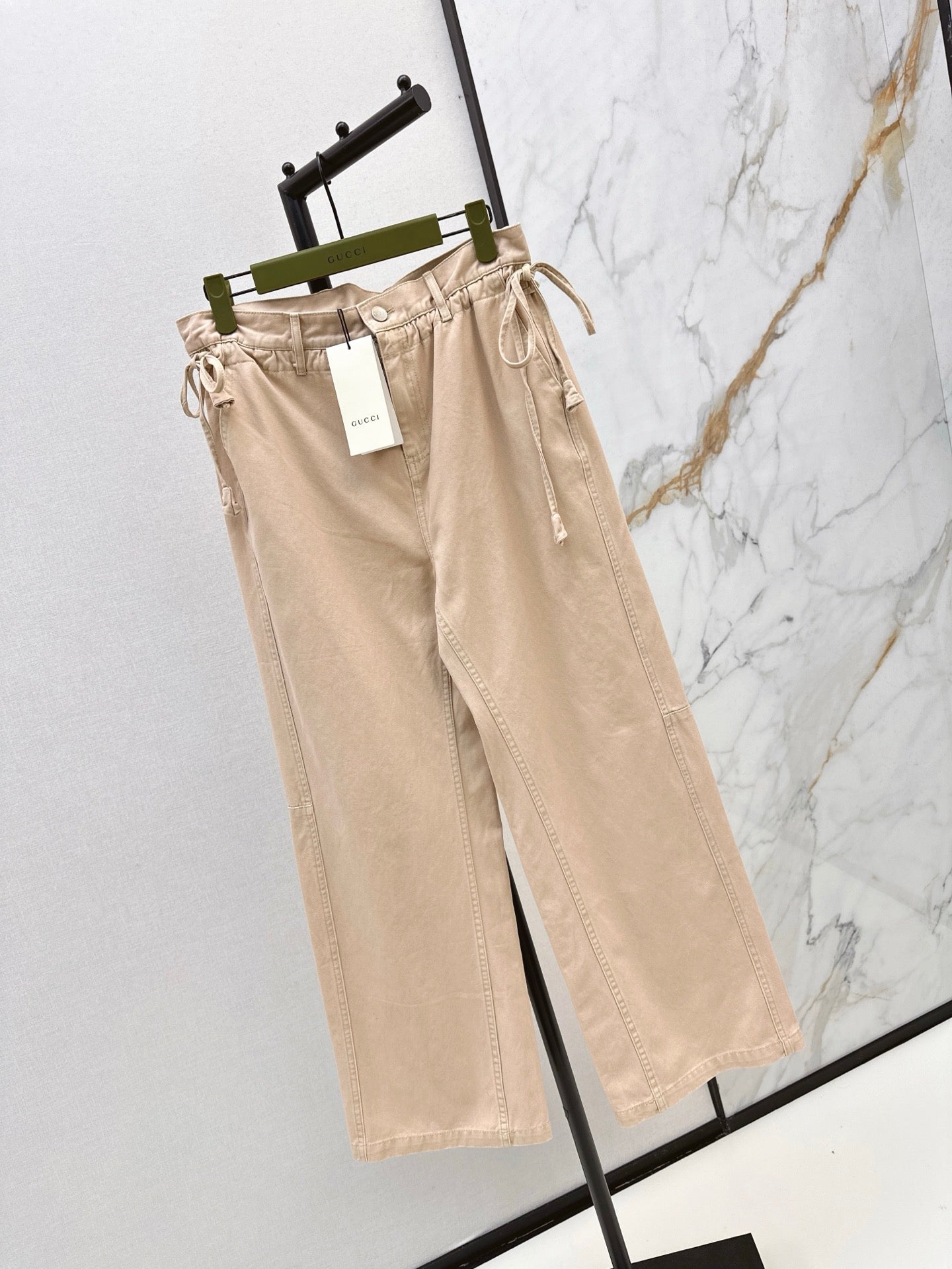 Gu* 25ss  wide leg pants with tie sides