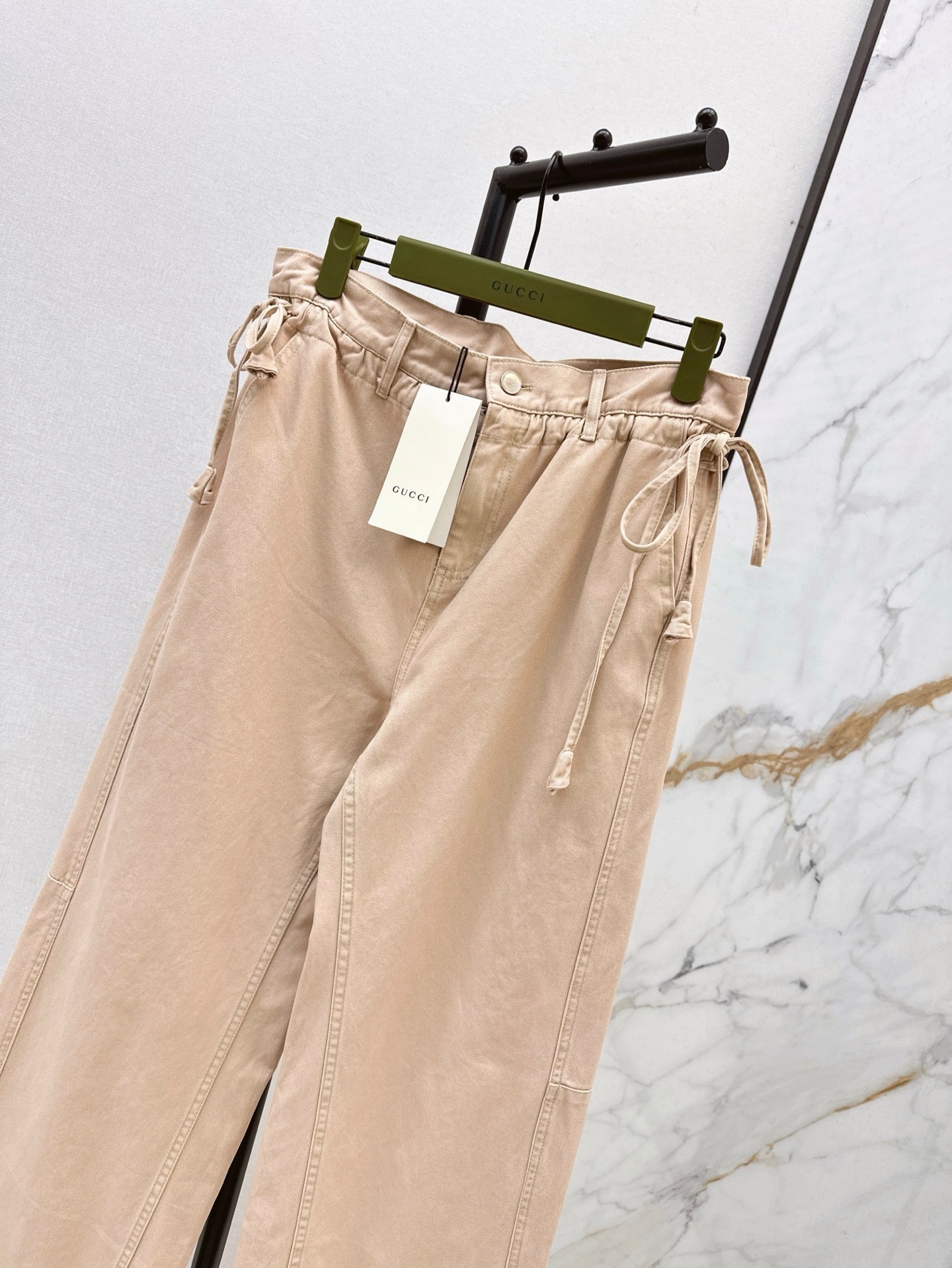 Gu* 25ss  wide leg pants with tie sides