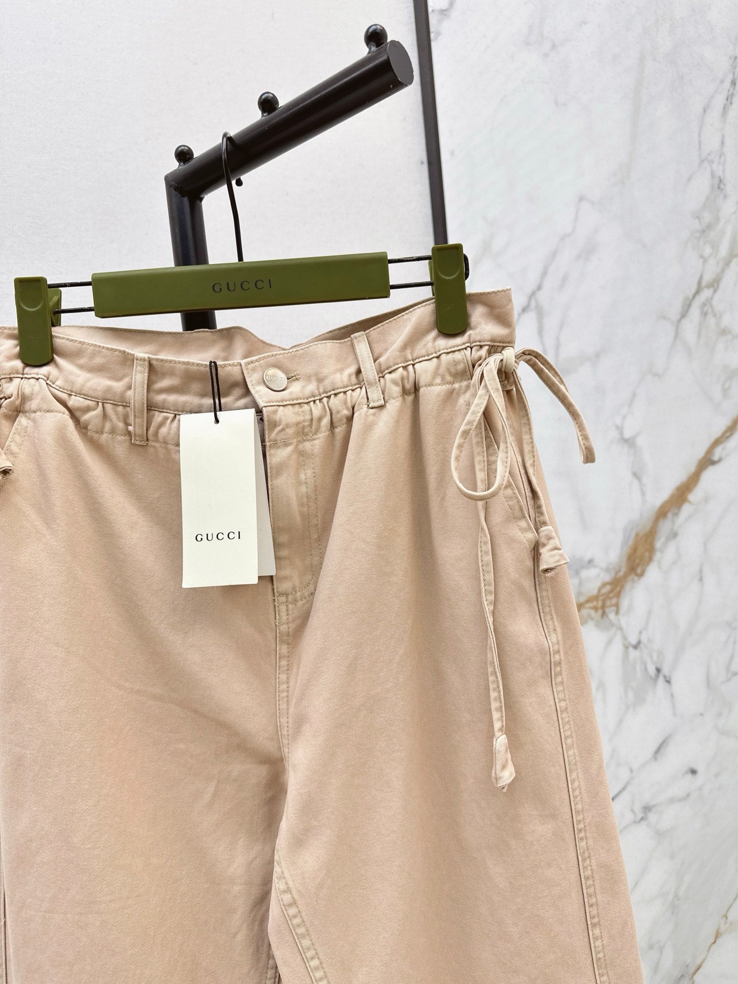 Gu* 25ss  wide leg pants with tie sides