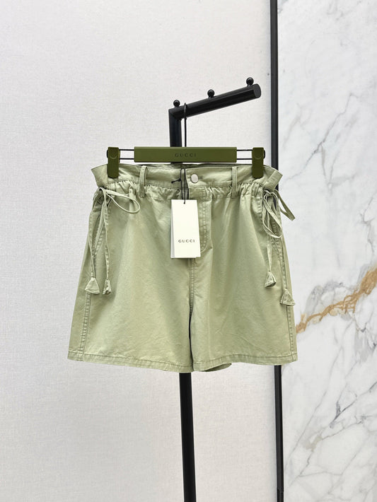 Gu*25ss drawstring high waist shorts