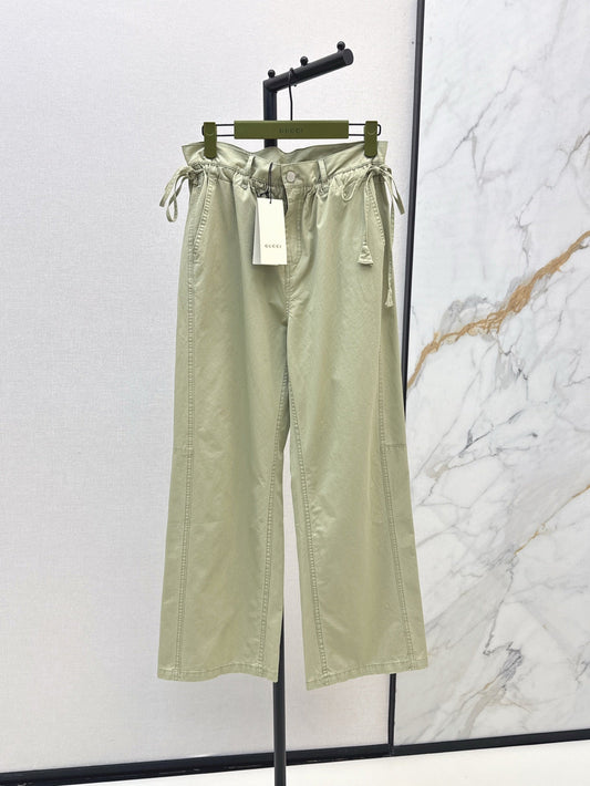 Gu*25ss Drawstring wide-leg pants