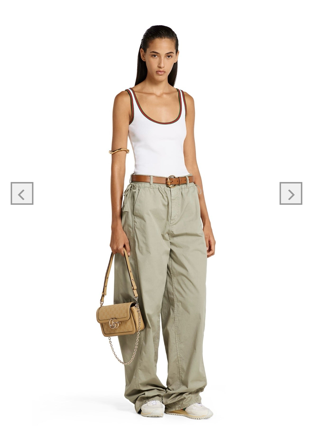 Gu*25ss Drawstring wide-leg pants