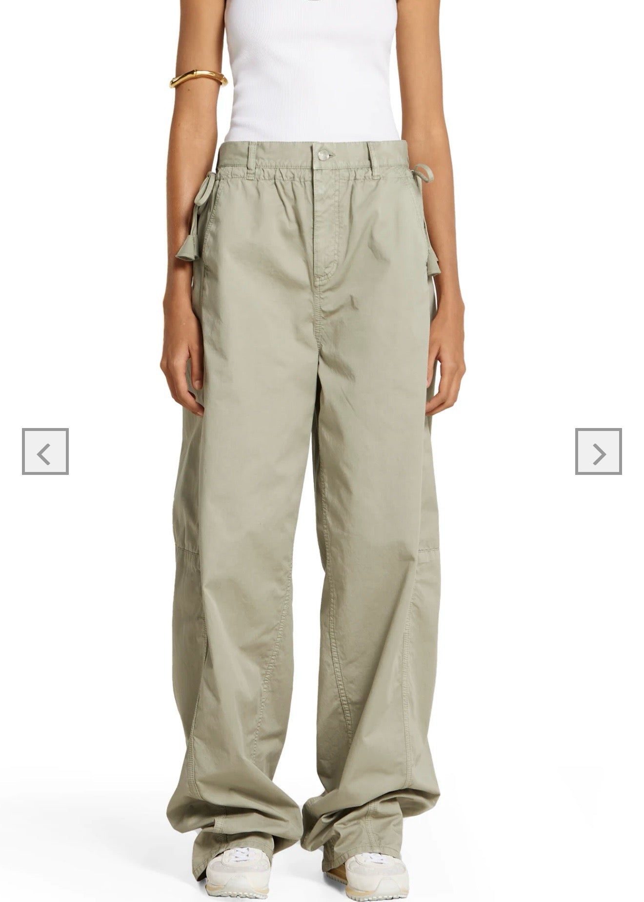 Gu*25ss Drawstring wide-leg pants