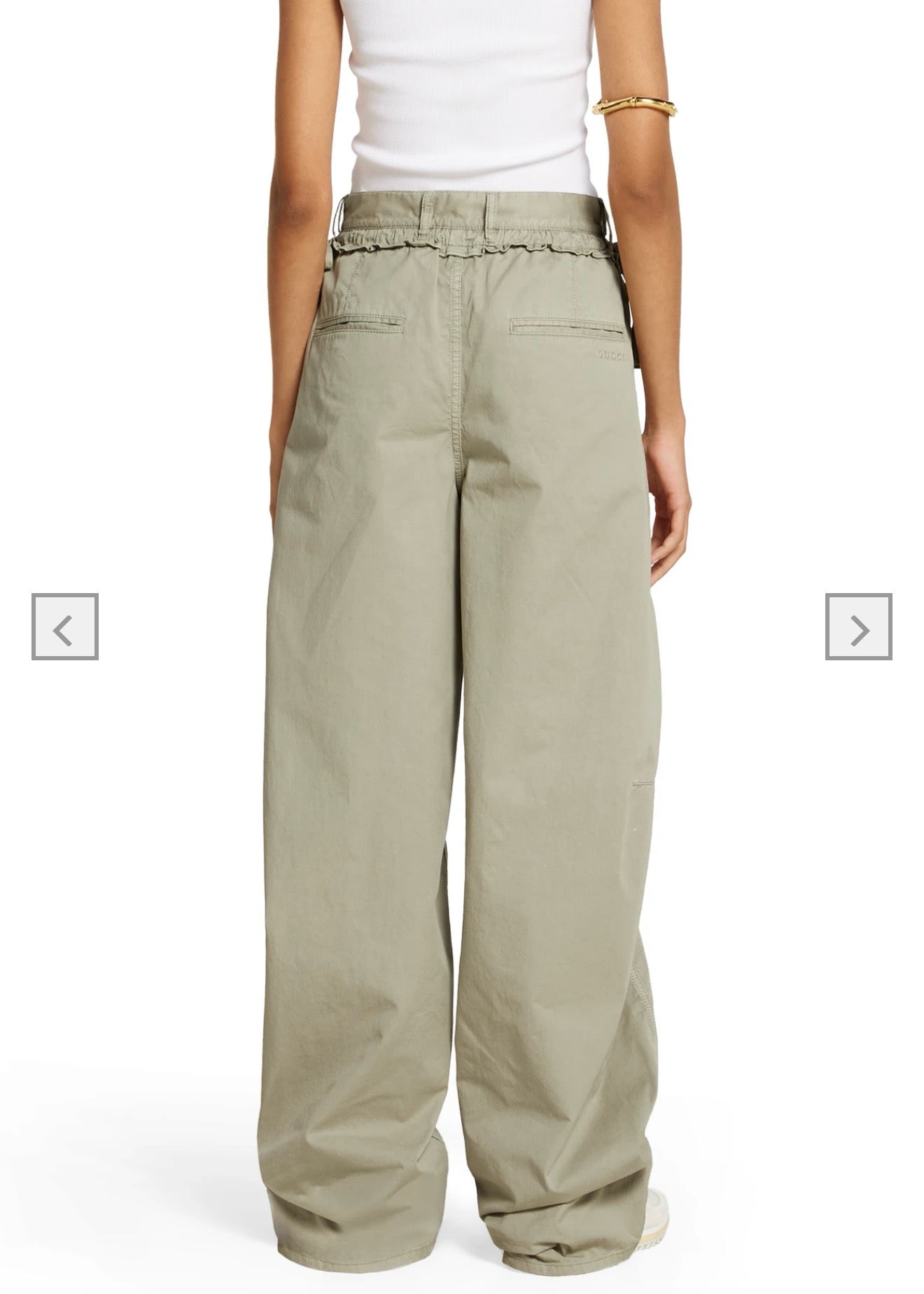 Gu*25ss Drawstring wide-leg pants