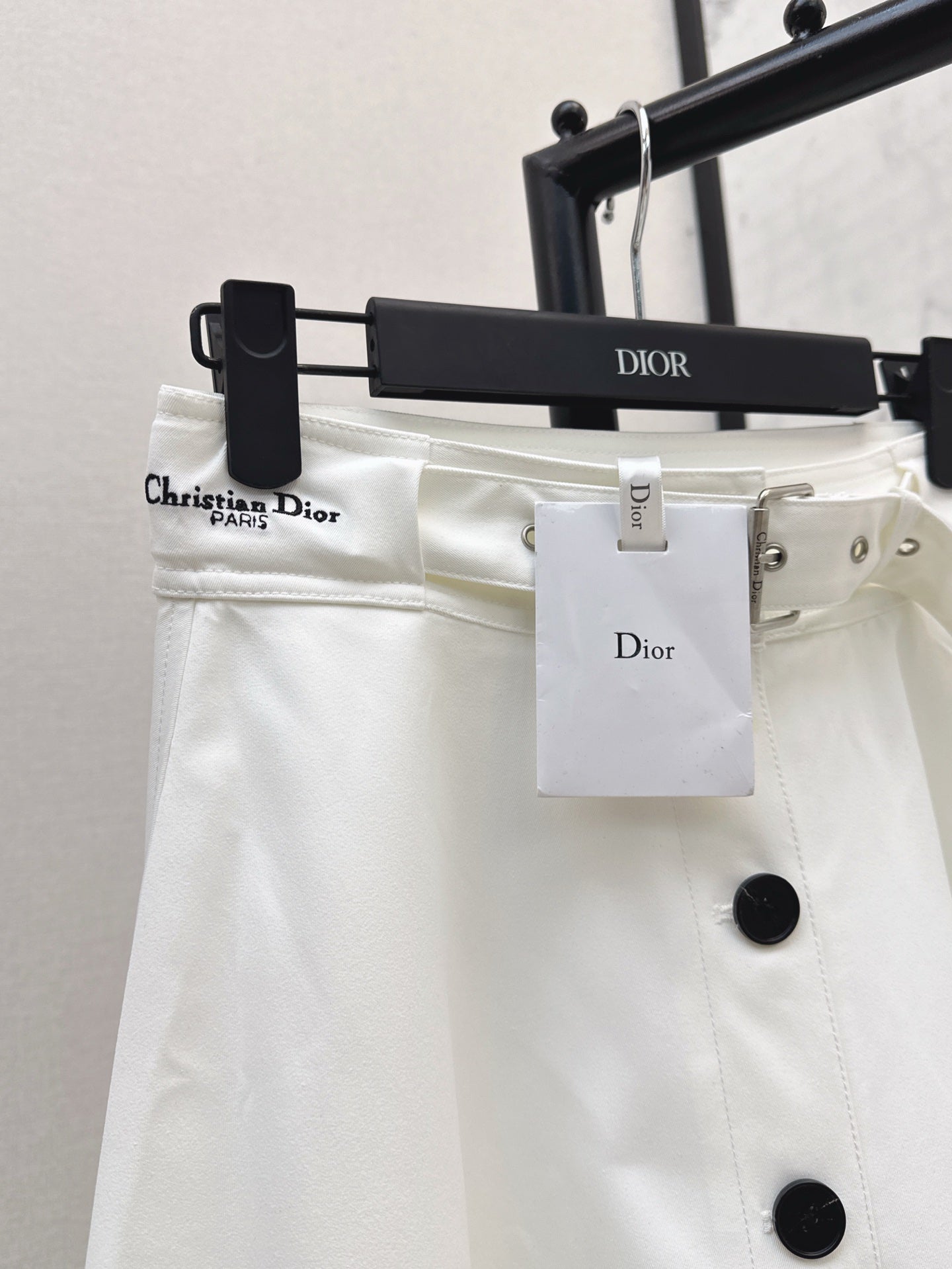 D*r 25ss buttons flared midi skirt