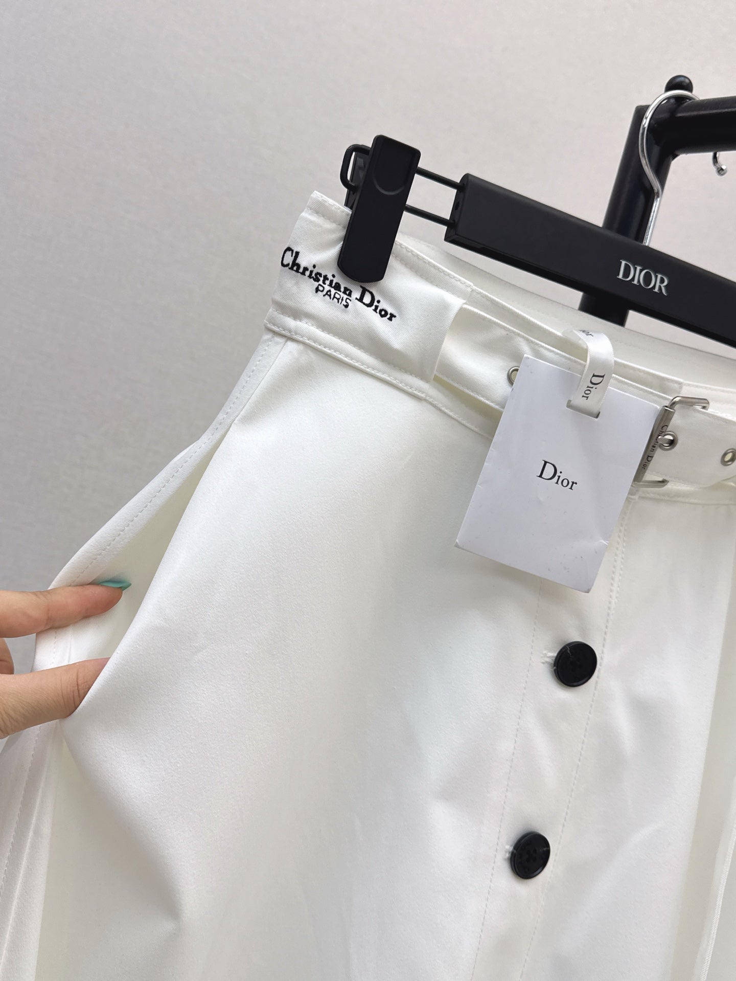 D*r 25ss buttons flared midi skirt