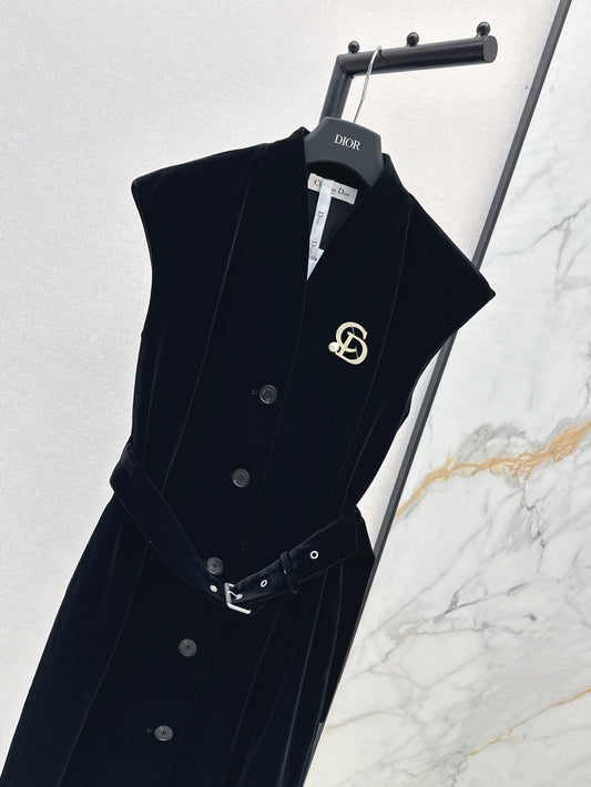 D*r 25ss mid-length belted blazer dress