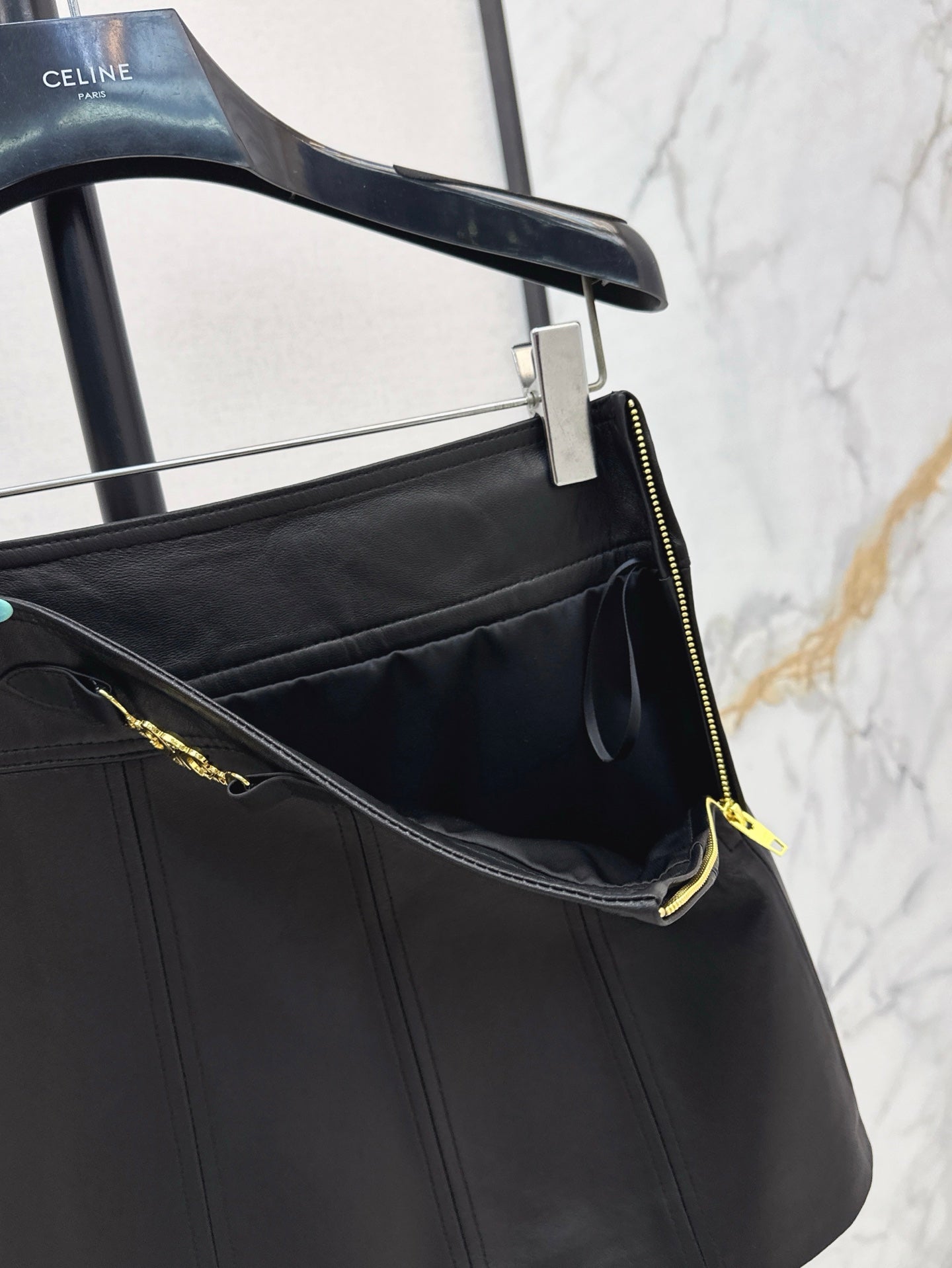 Cel* 25ss gourmette mini skirt in soft lambskin