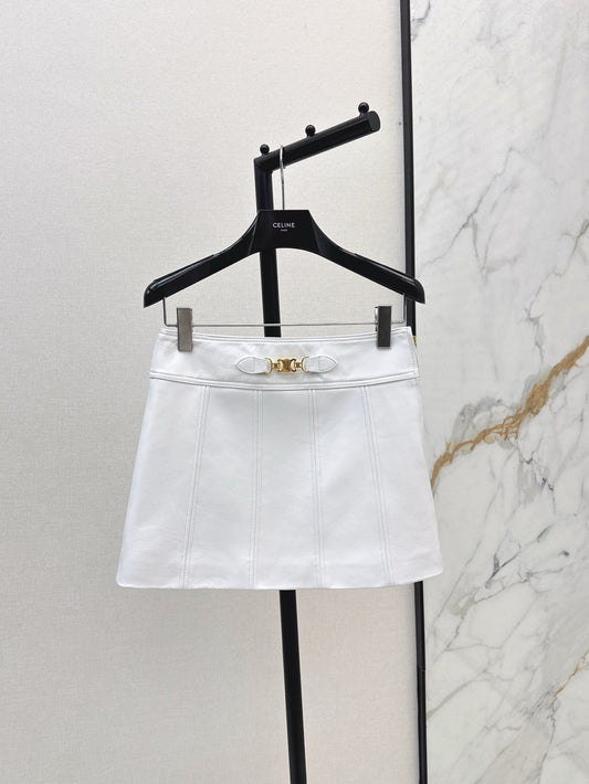 Cel* 25ss gourmette mini skirt in soft lambskin