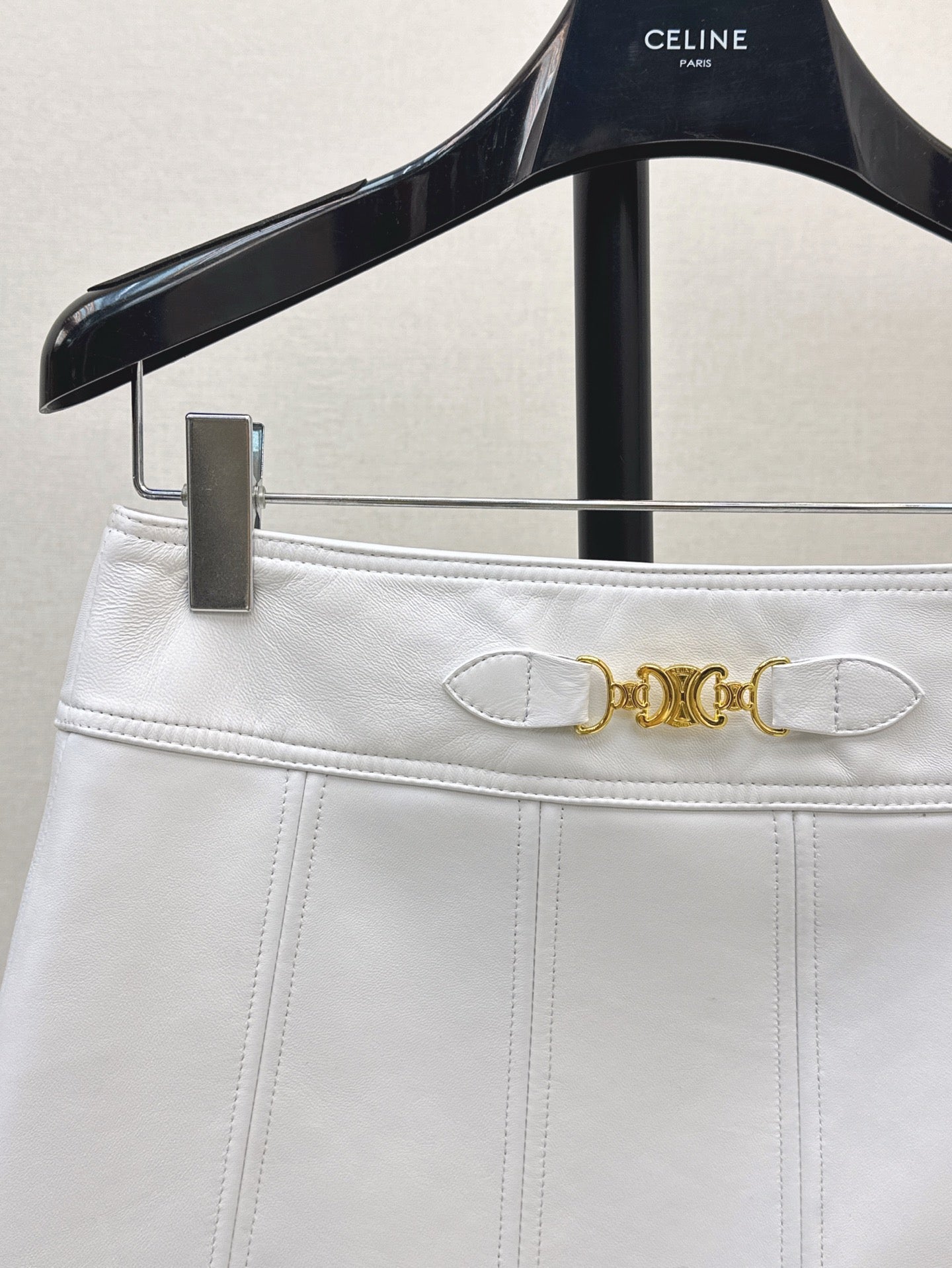 Cel* 25ss gourmette mini skirt in soft lambskin