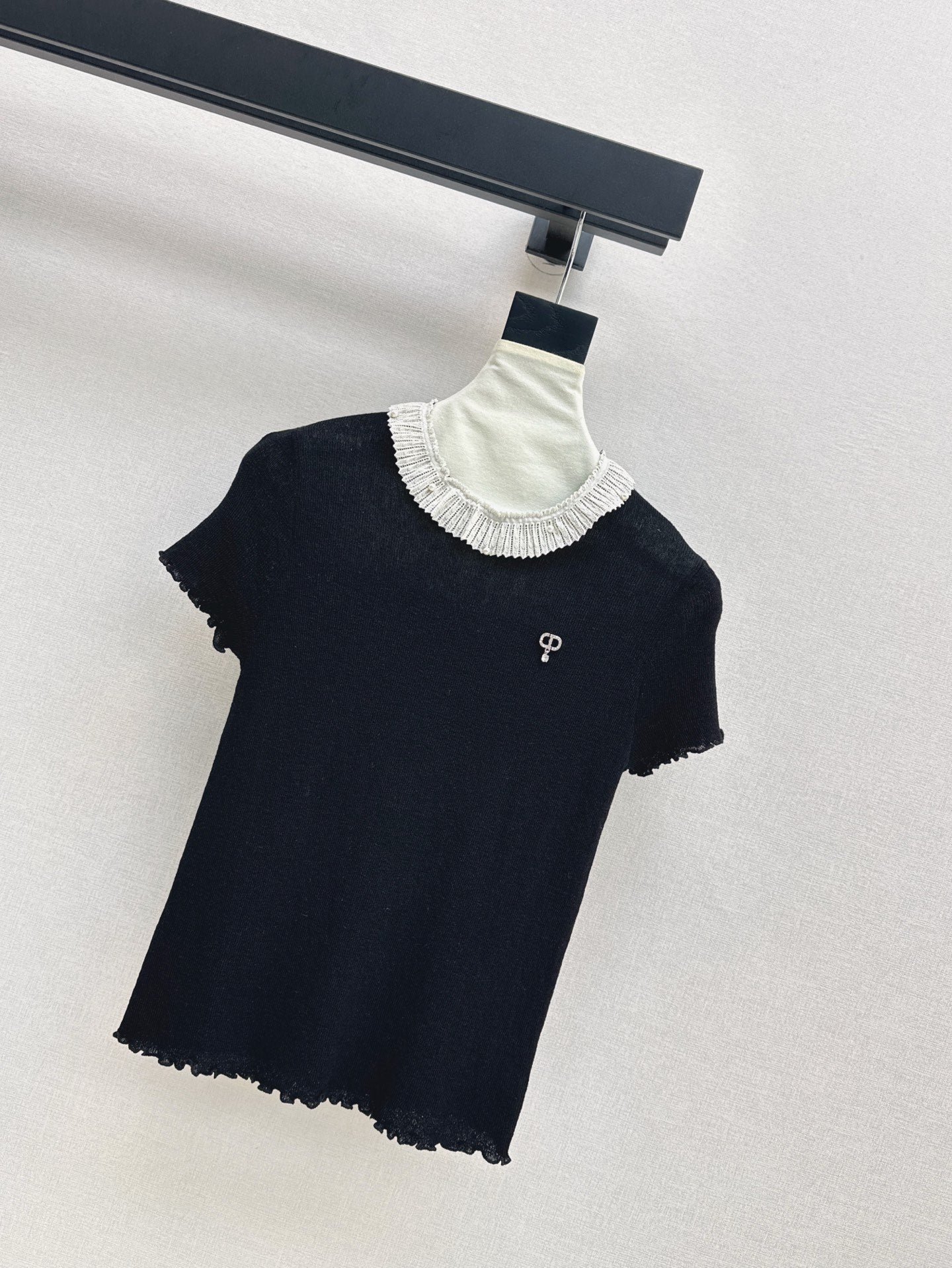 D*r 25ss Ruffled jersey top