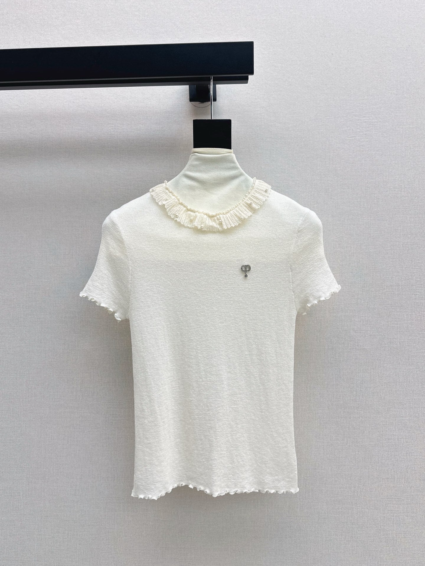D*r 25ss Ruffled jersey top
