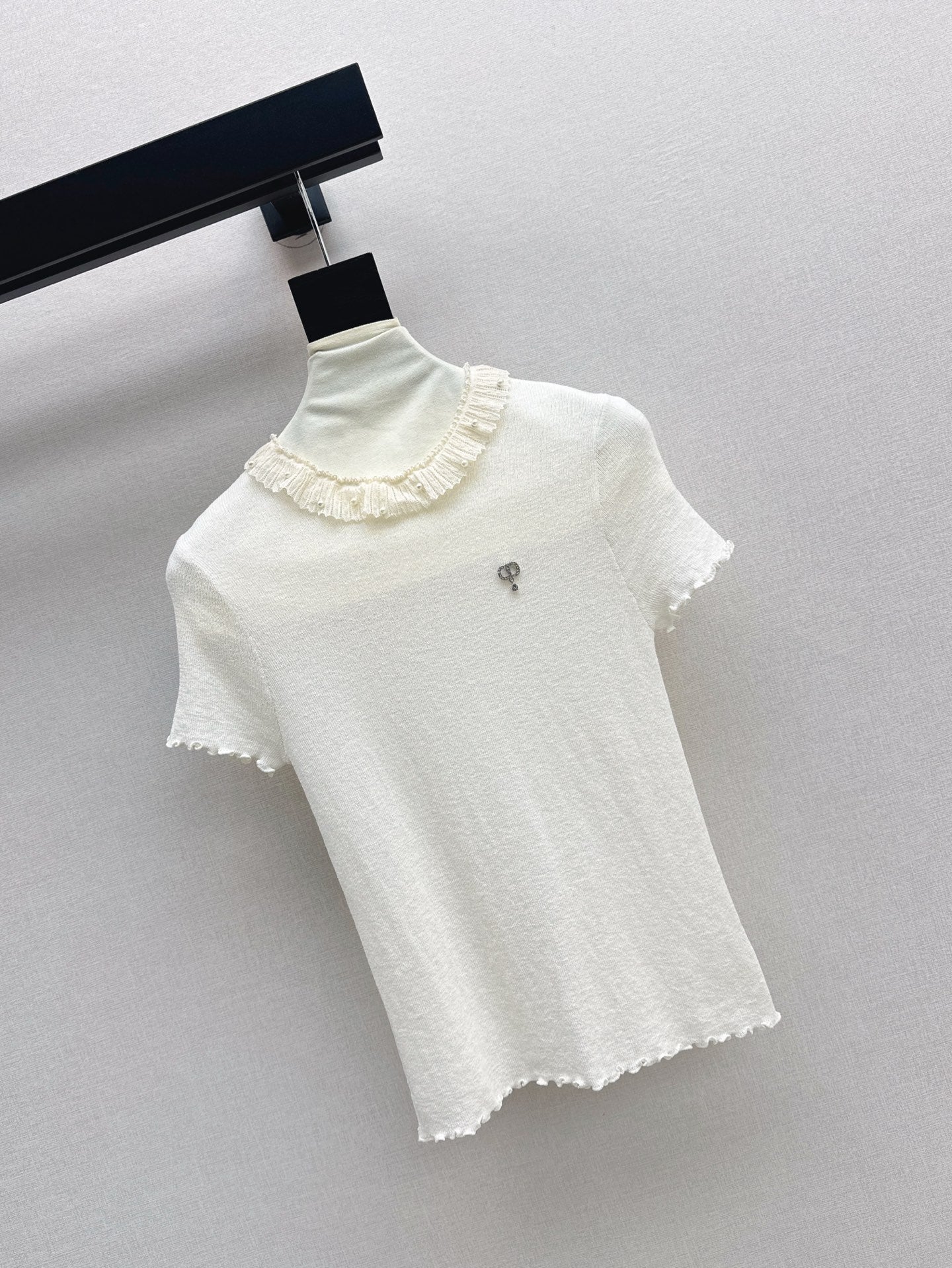D*r 25ss Ruffled jersey top