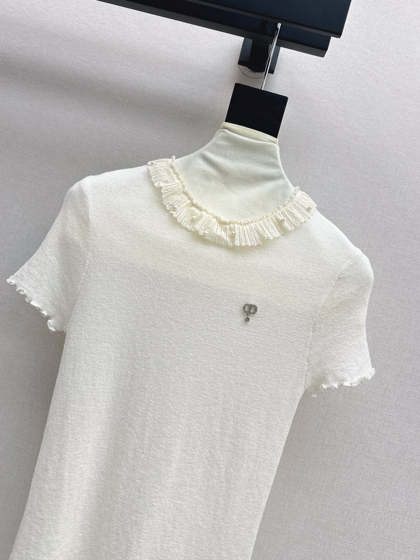 D*r 25ss Ruffled jersey top