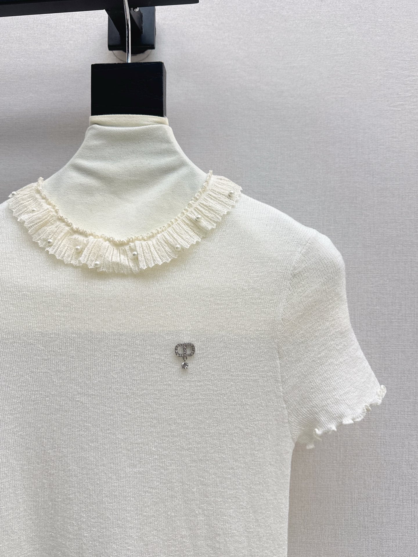 D*r 25ss Ruffled jersey top