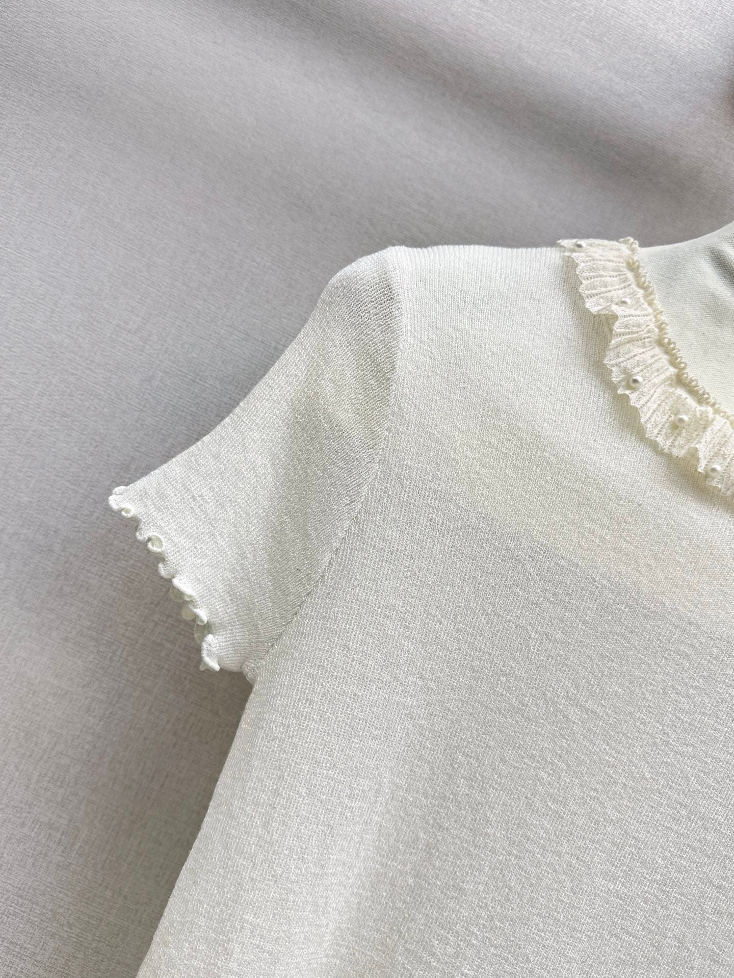 D*r 25ss Ruffled jersey top