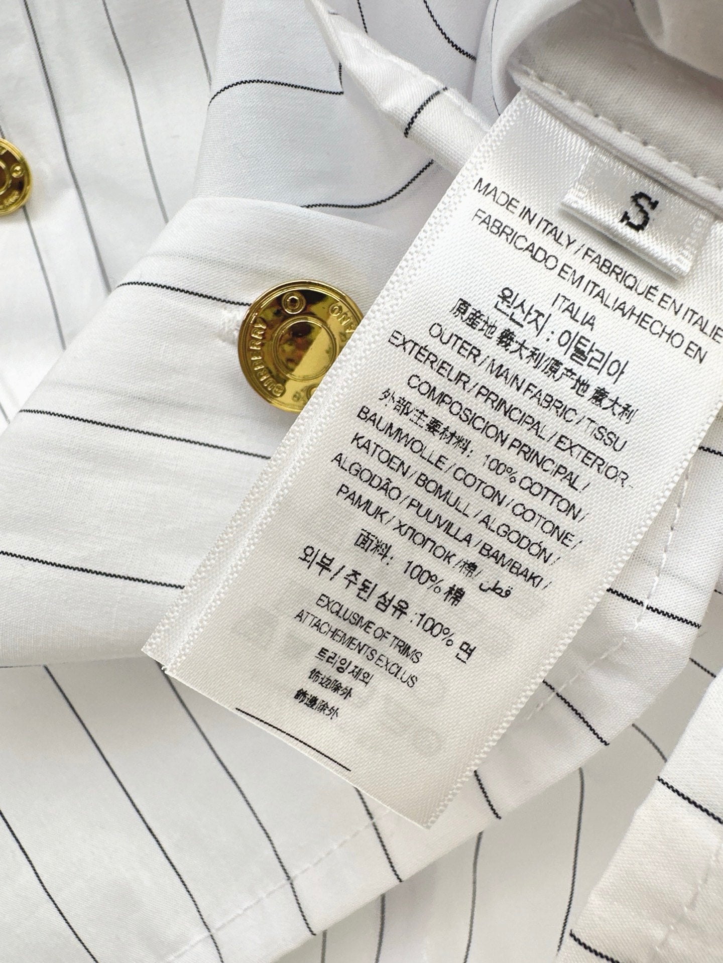 Bur* 25ss Three-quarter sleeves cropped shirt