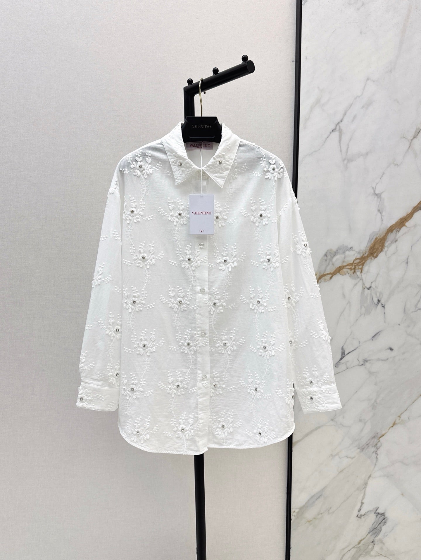 Valen* 25ss 3D flower cotton shirt