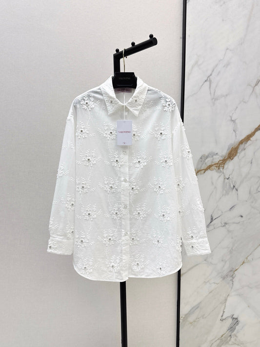 Valen* 25ss 3D flower cotton shirt