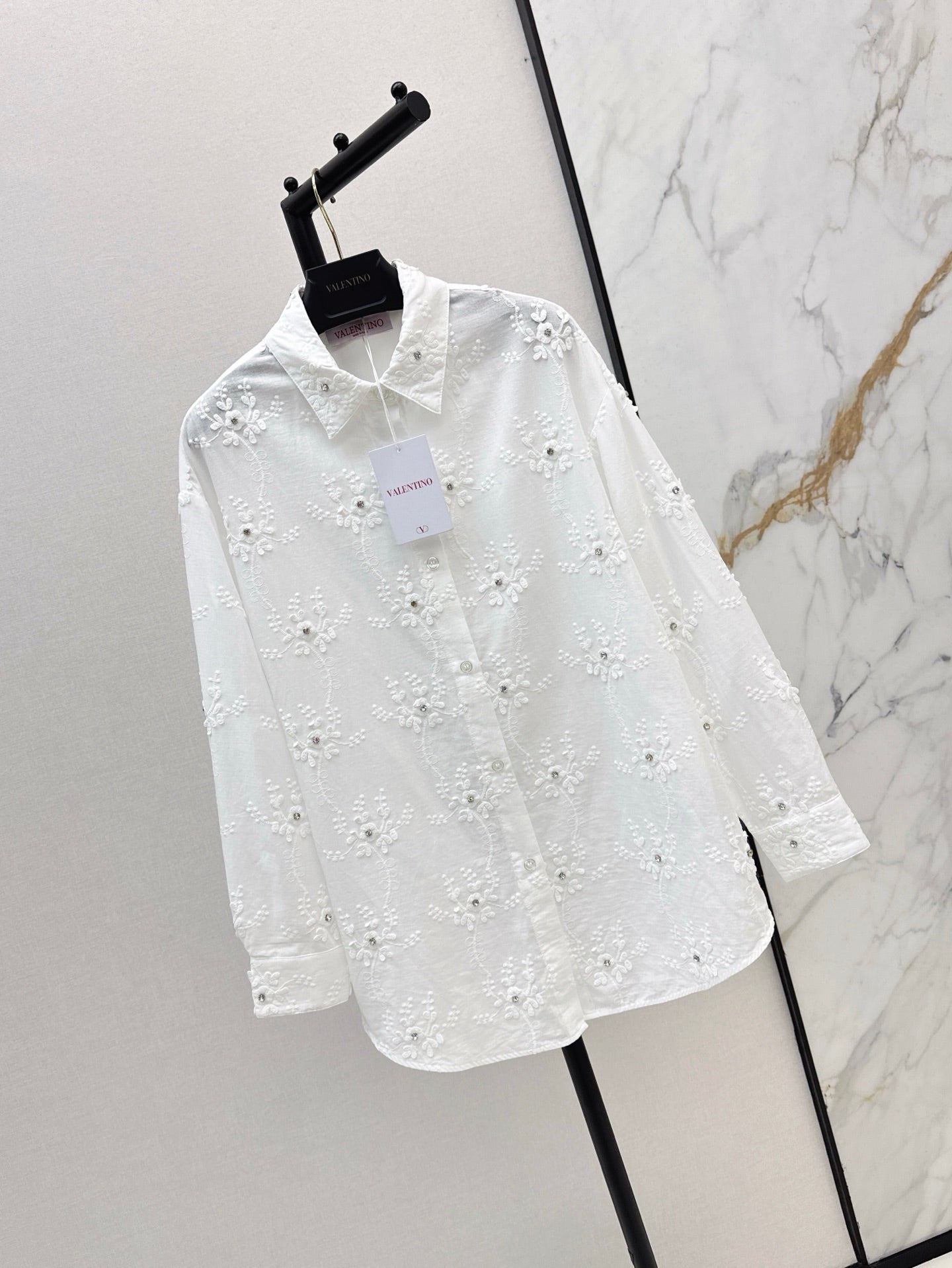 Valen* 25ss 3D flower cotton shirt