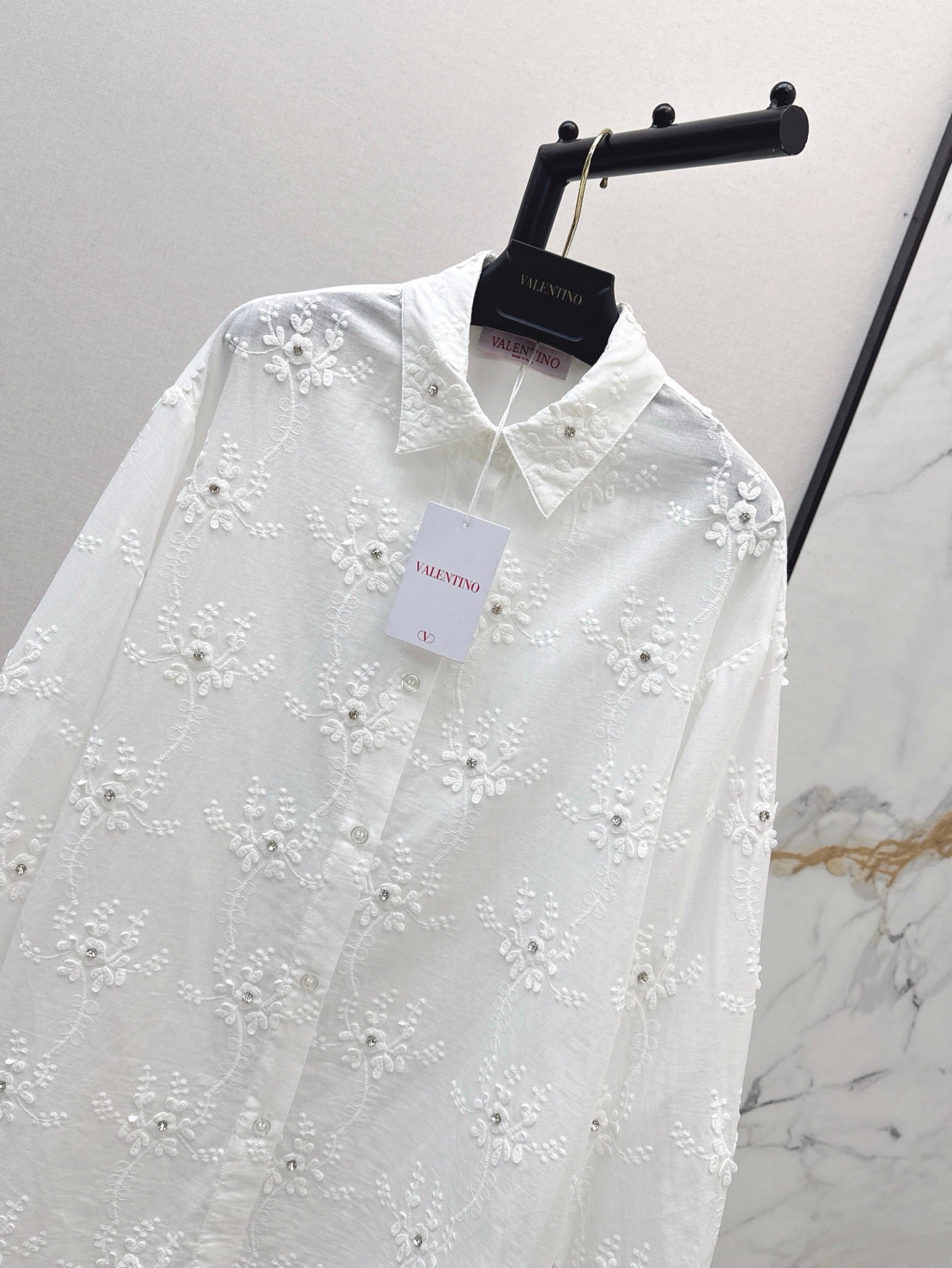 Valen* 25ss 3D flower cotton shirt