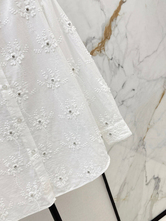 Valen* 25ss 3D flower cotton shirt