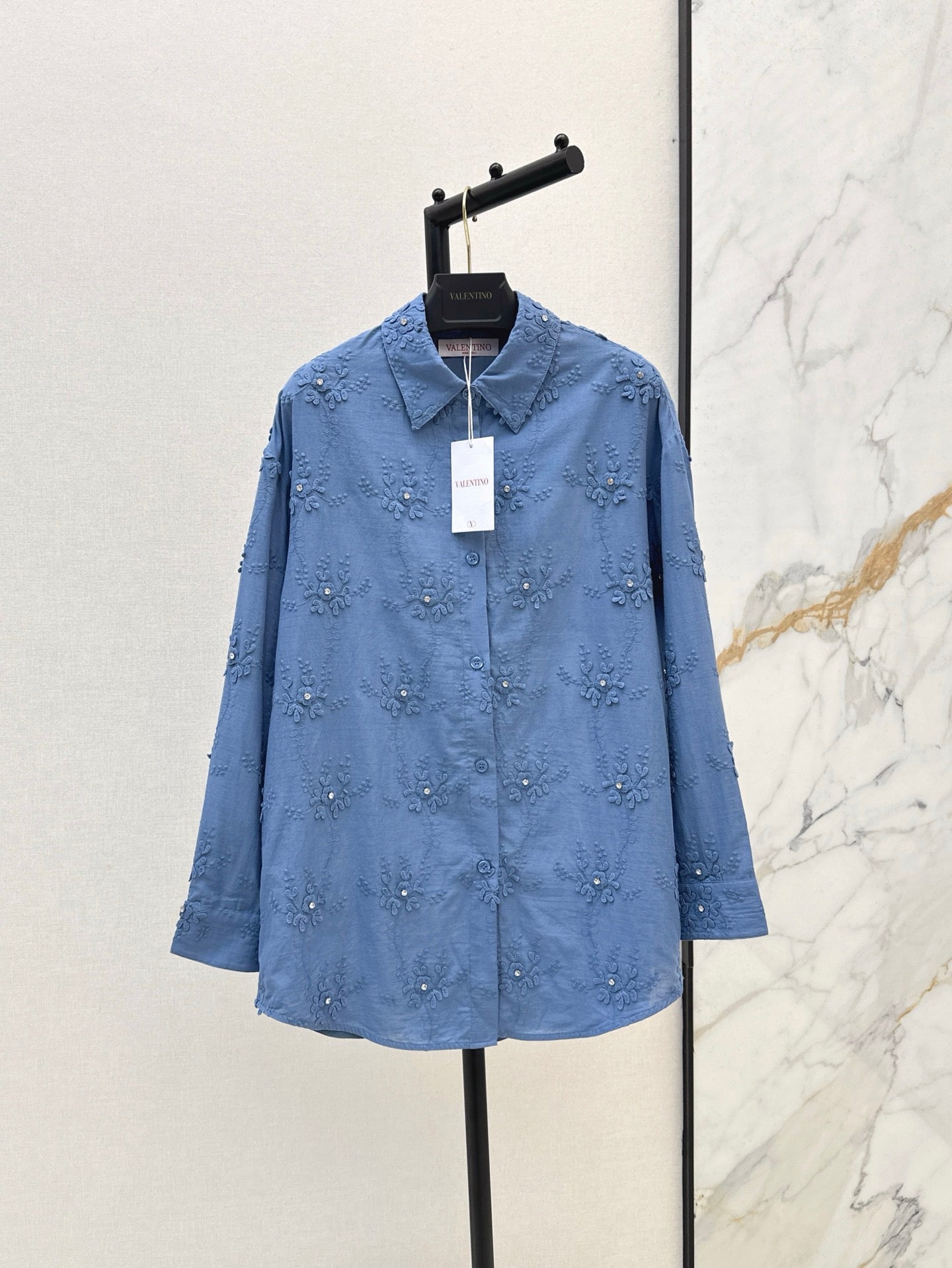 Valen* 25ss 3D flower cotton shirt