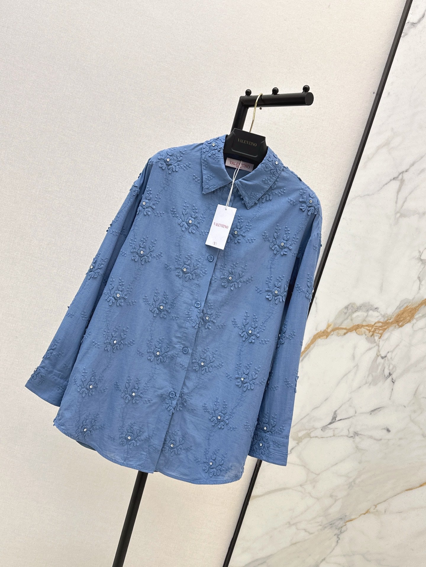 Valen* 25ss 3D flower cotton shirt