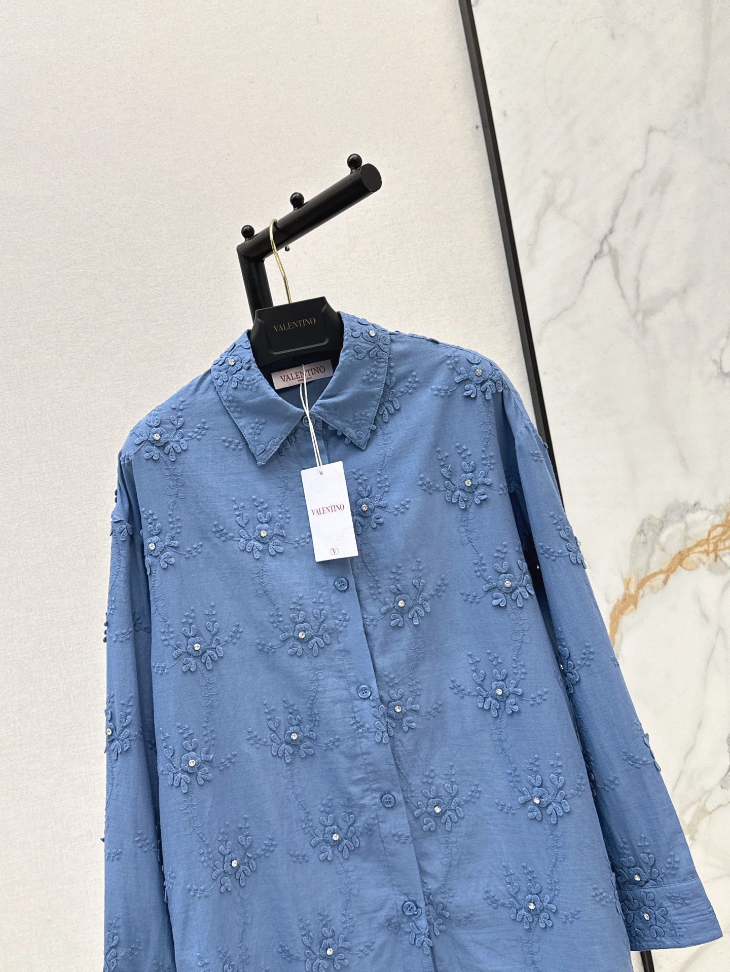 Valen* 25ss 3D flower cotton shirt