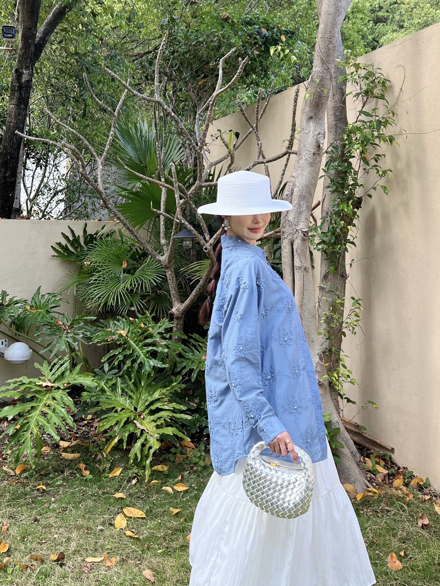 Valen* 25ss 3D flower cotton shirt