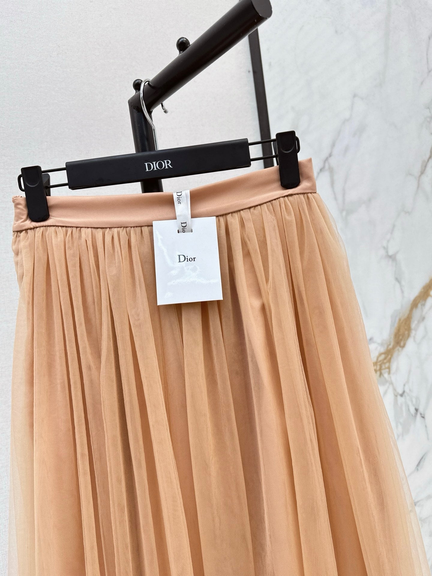 D*r 25ss mid-length pleated skirt