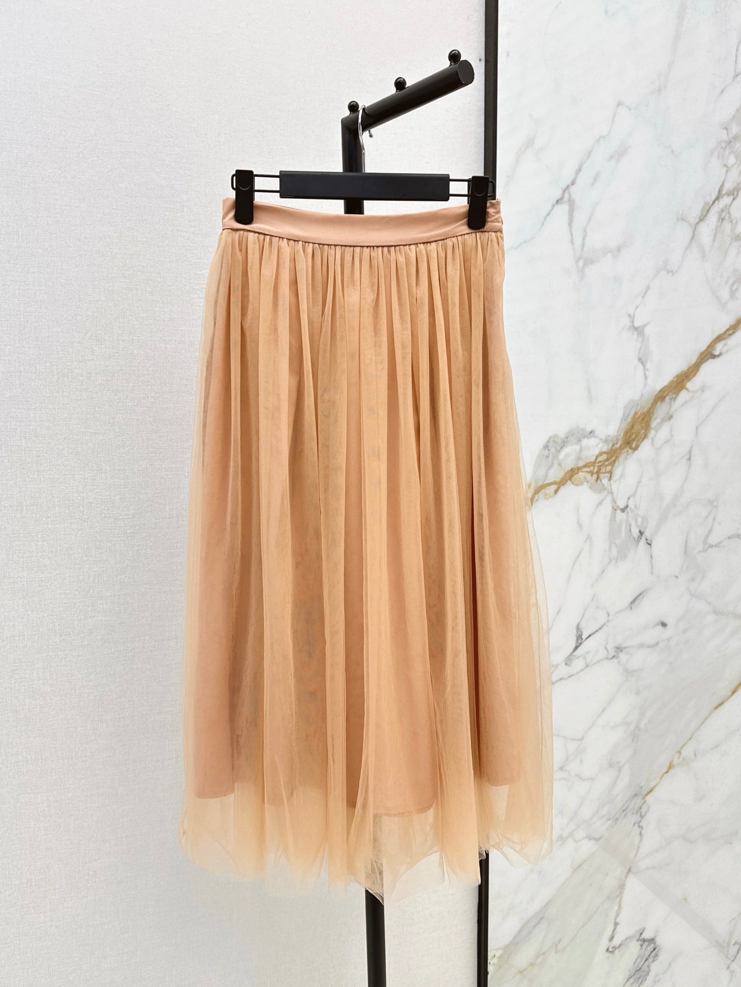 D*r 25ss mid-length pleated skirt