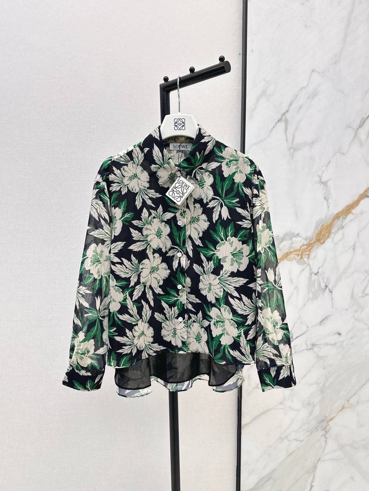 Loe* 25ss floral print shirt