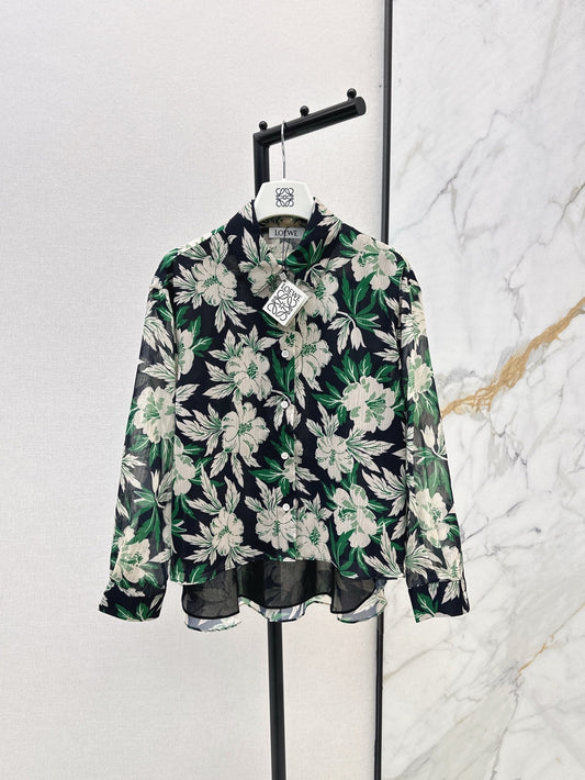 Loe* 25ss floral print shirt