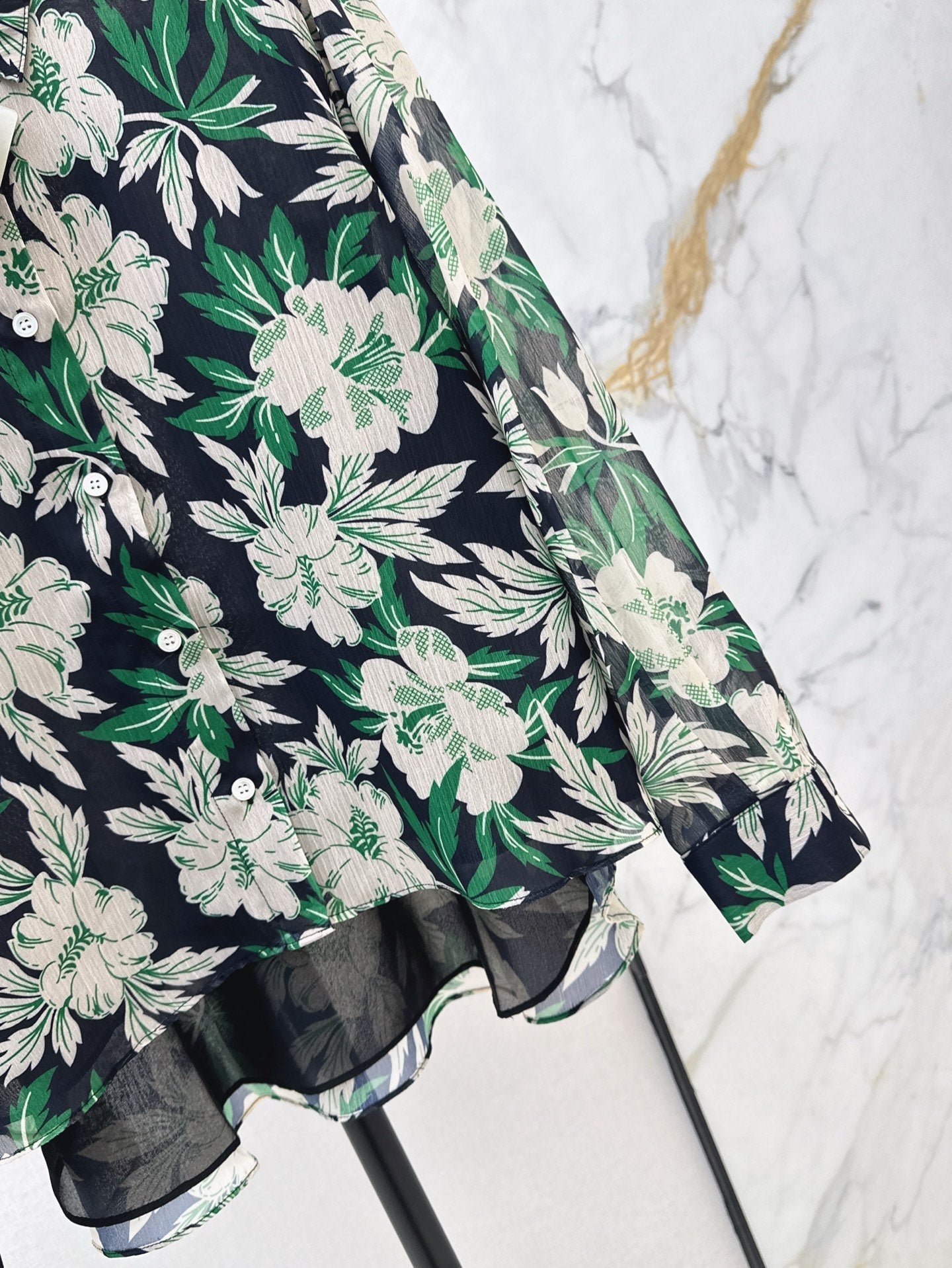 Loe* 25ss floral print shirt