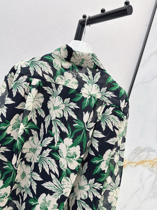 Loe* 25ss floral print shirt