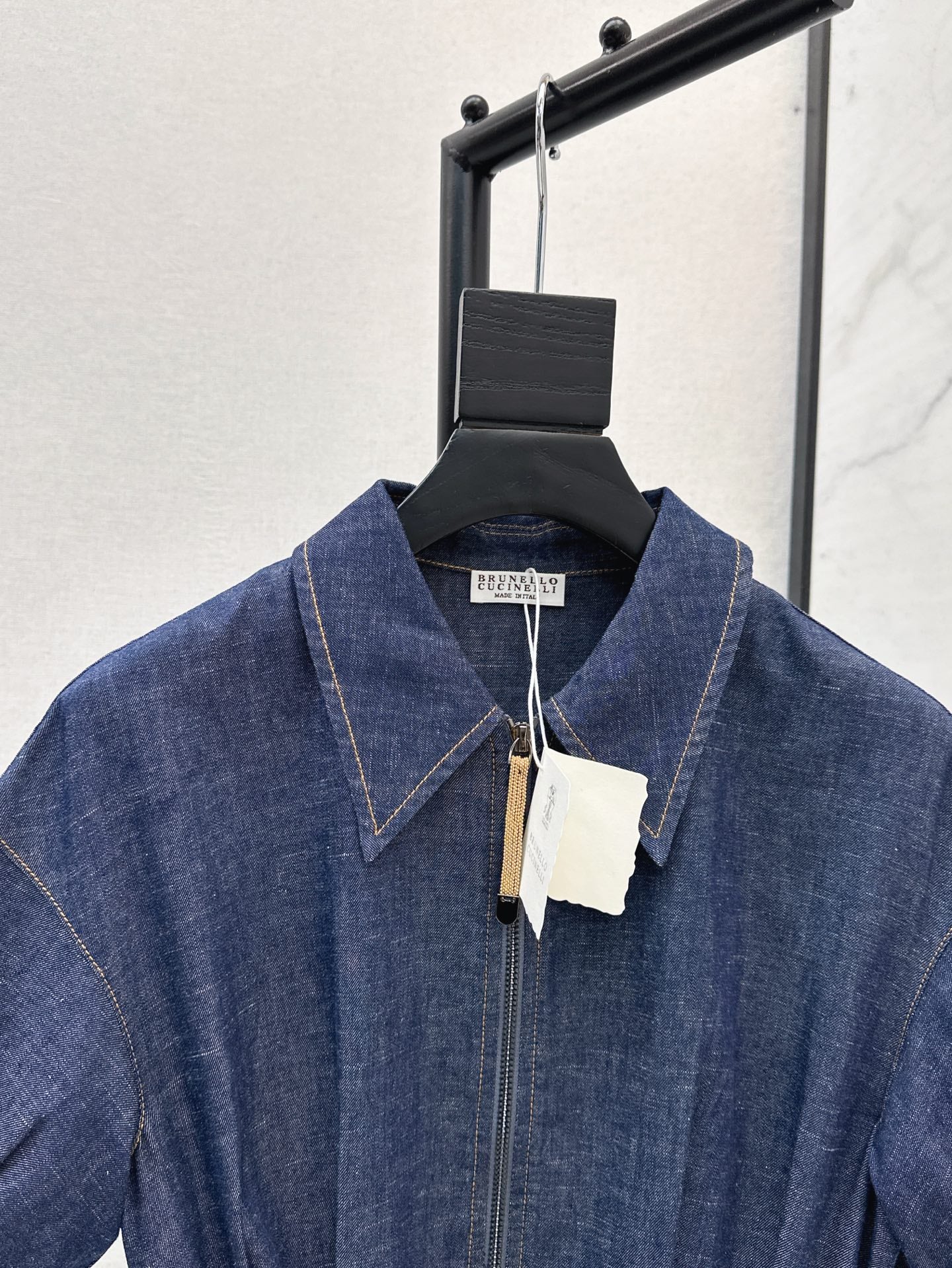 Brune*C 25ss belted denim dress