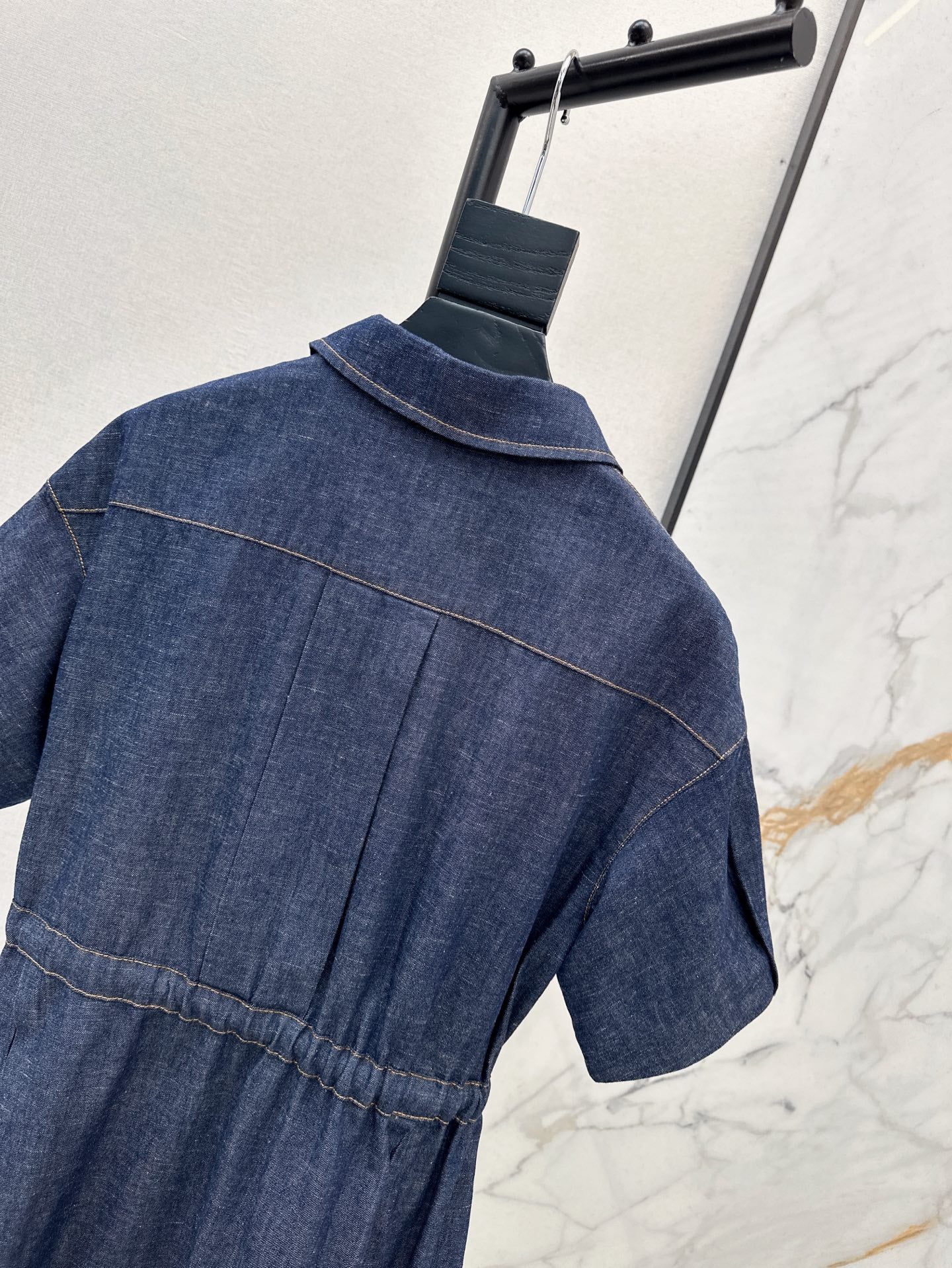 Brune*C 25ss belted denim dress