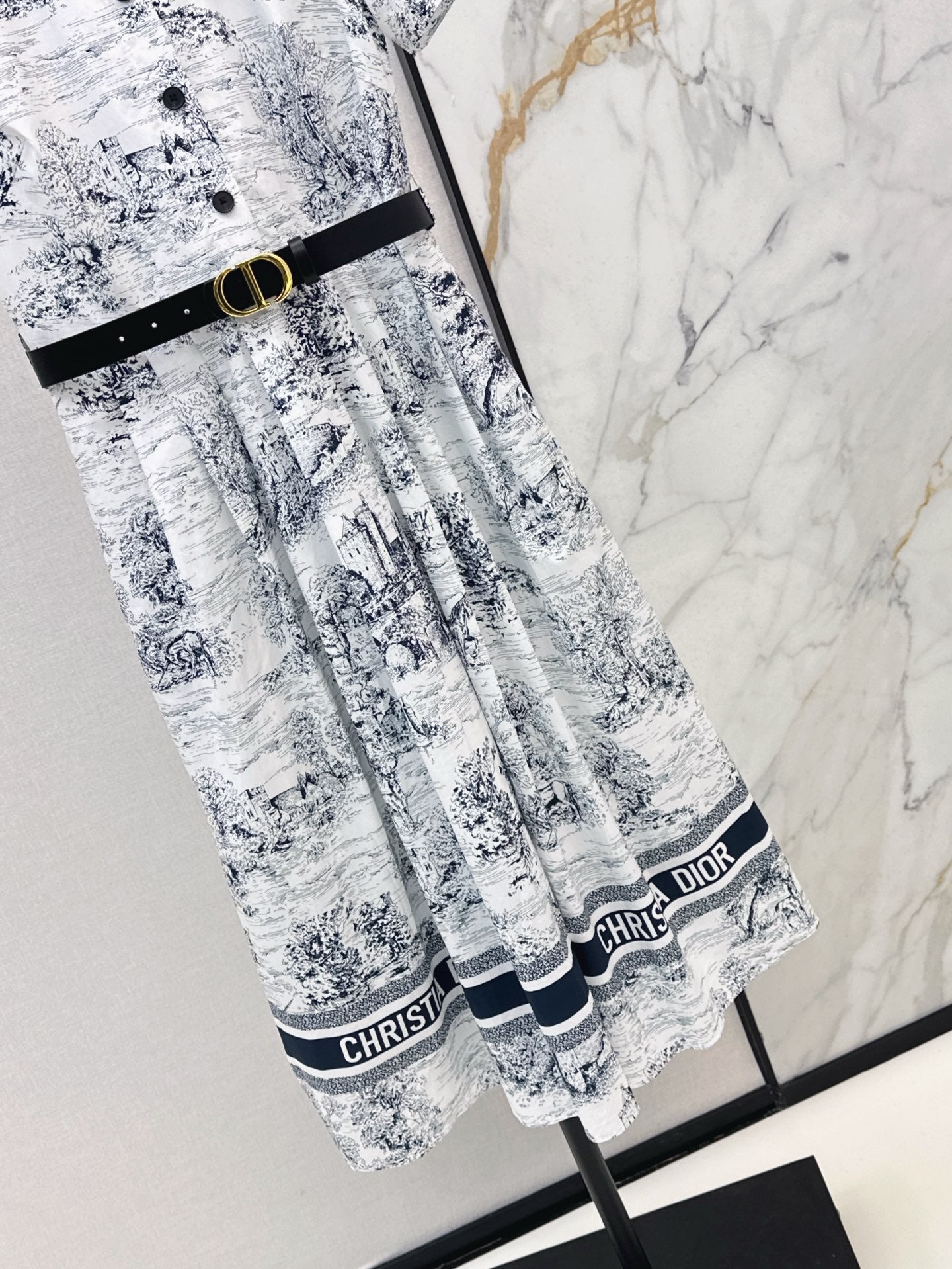 D*r 25ss print belted dress